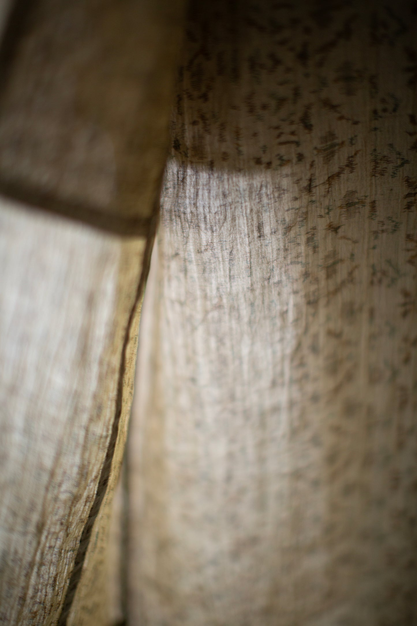 Shirt coat from antique handwoven kimono fabric
