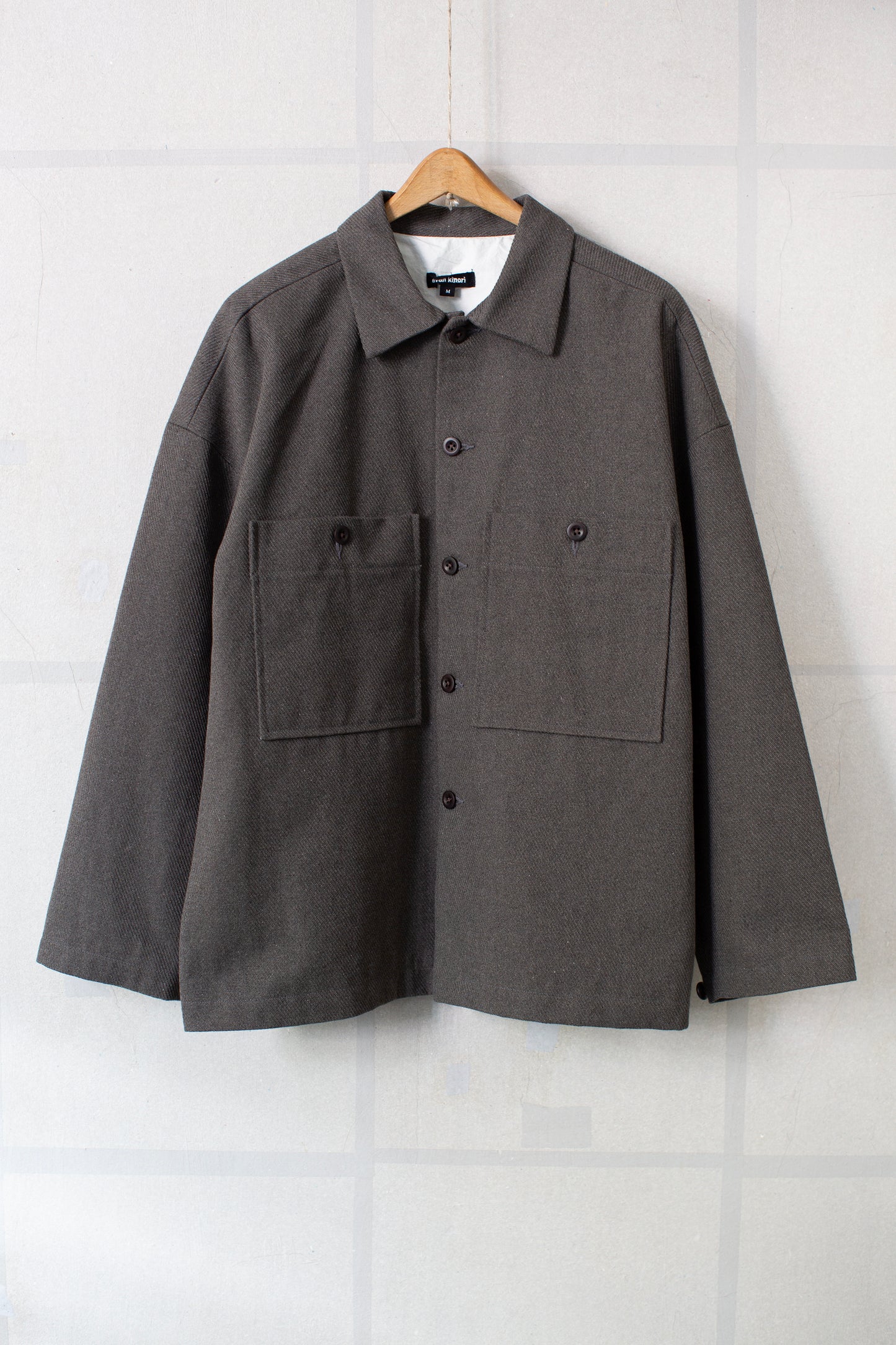 Field Shirt Two in Olive Heather Top Dyed Cotton Kersey
