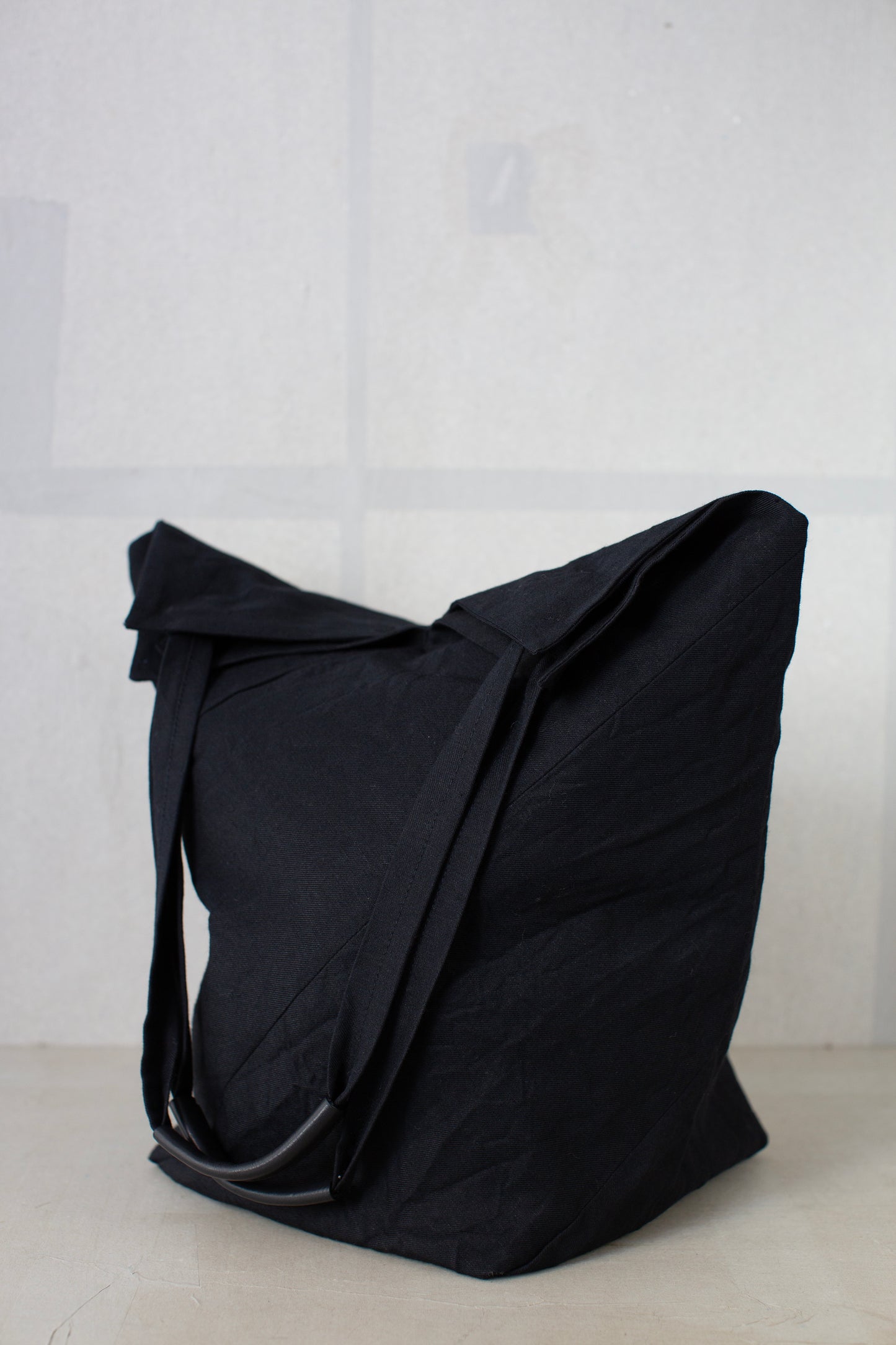 BAG#42 - LINEN WOOL TWILL PITCH BLACK