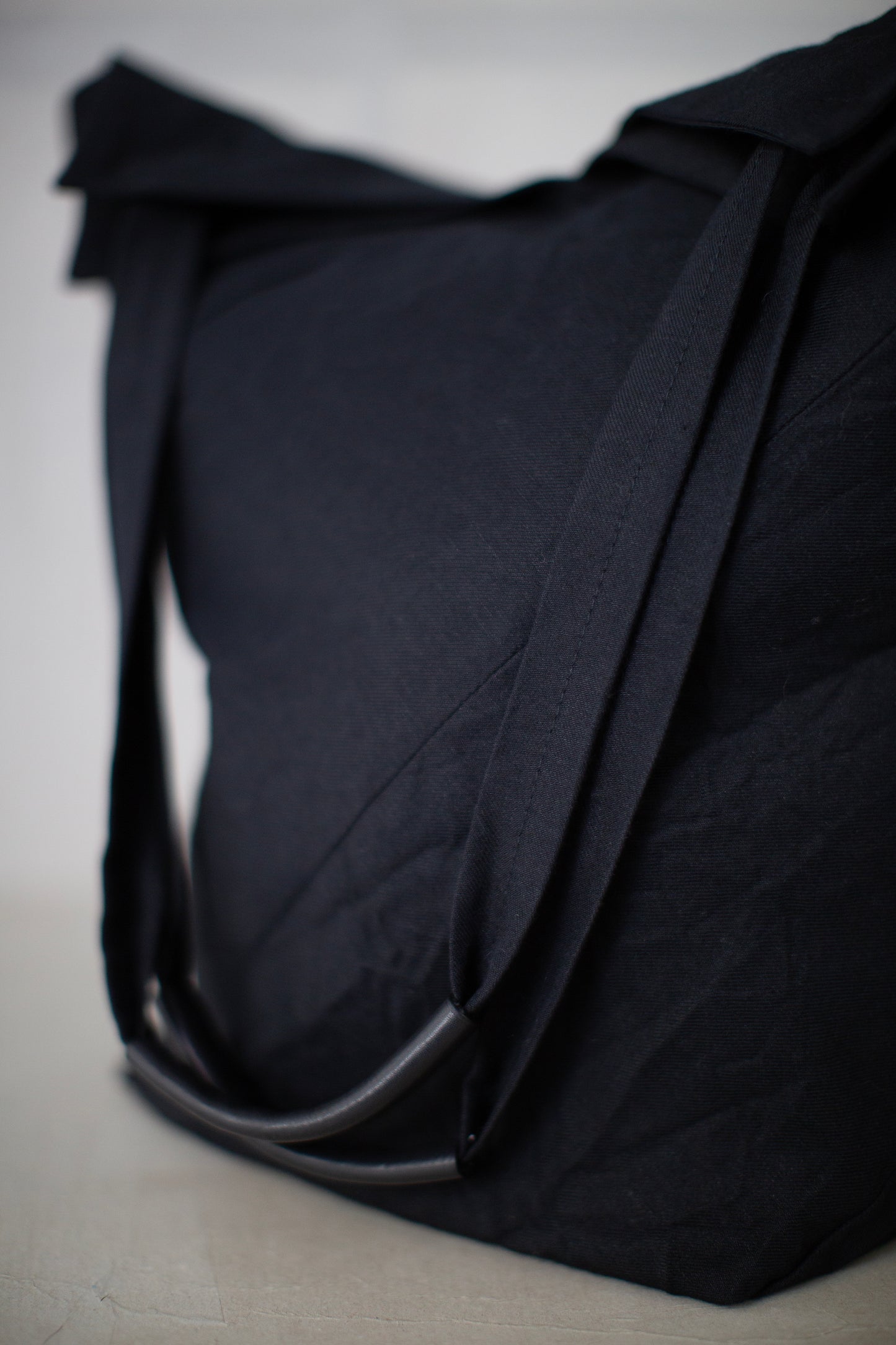 BAG#42 - LINEN WOOL TWILL PITCH BLACK