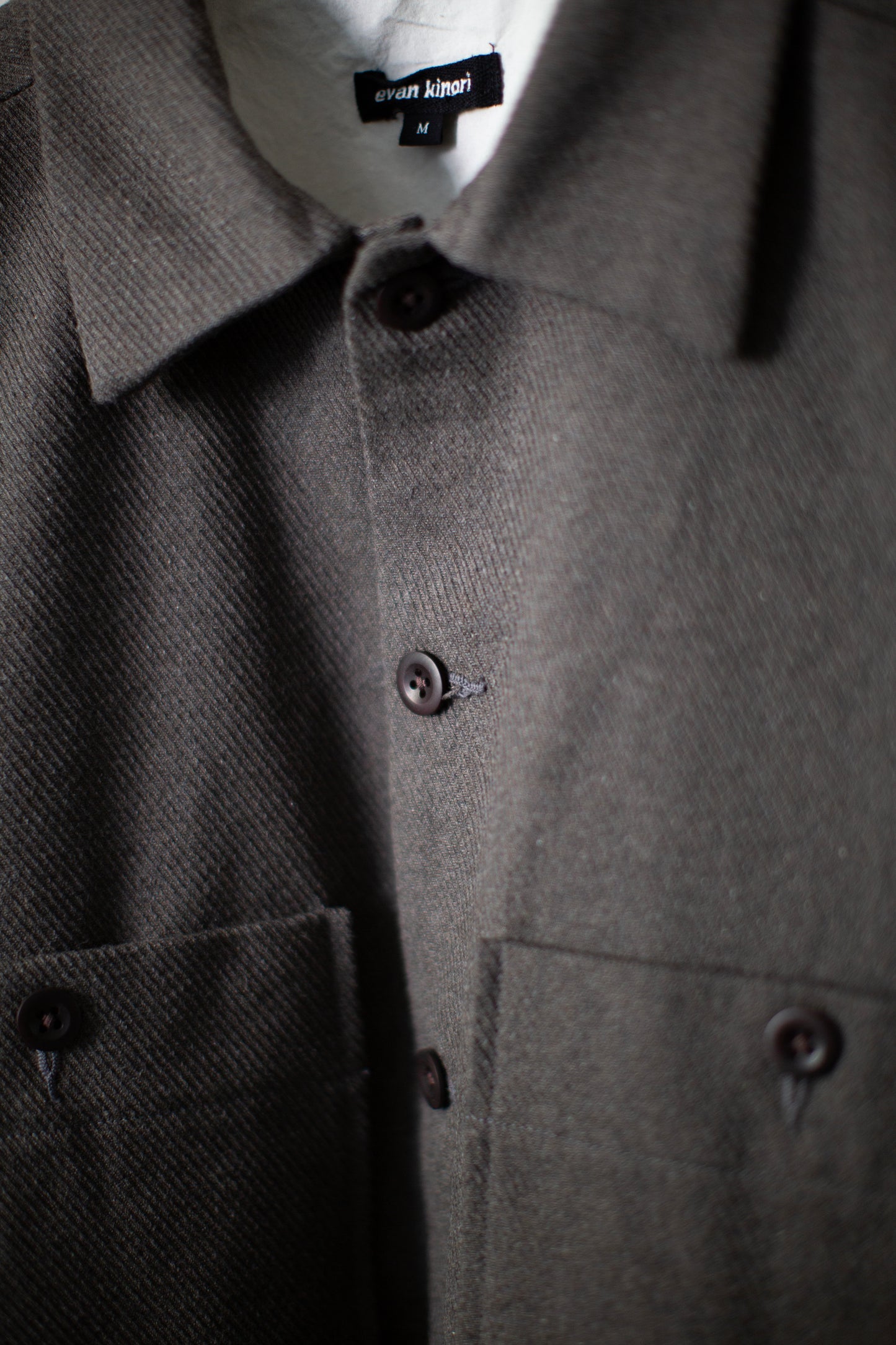 Field Shirt Two in Olive Heather Top Dyed Cotton Kersey