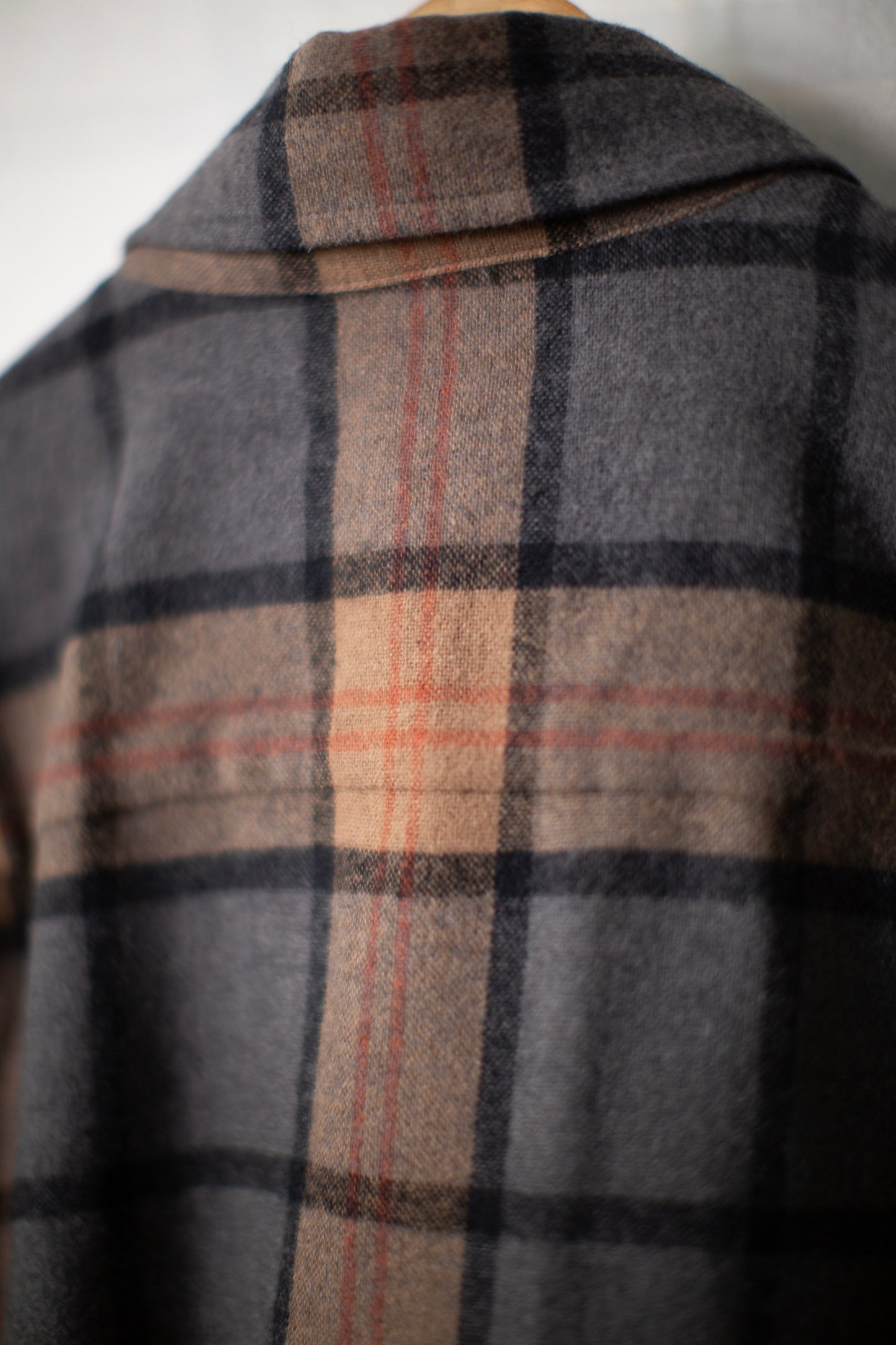 Big Shirt in Brushed Wool/Cashmere Check
