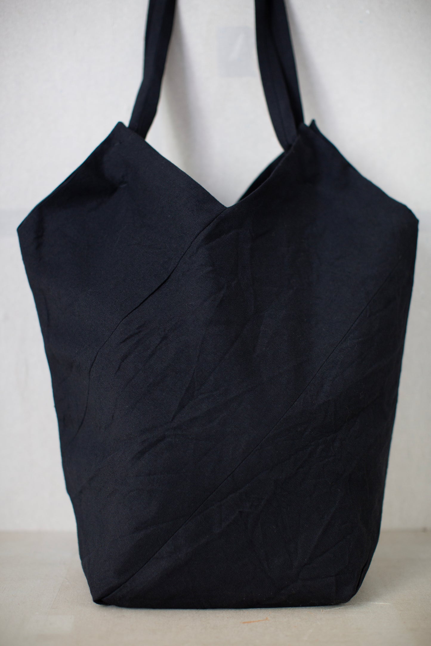 BAG#42 - LINEN WOOL TWILL PITCH BLACK