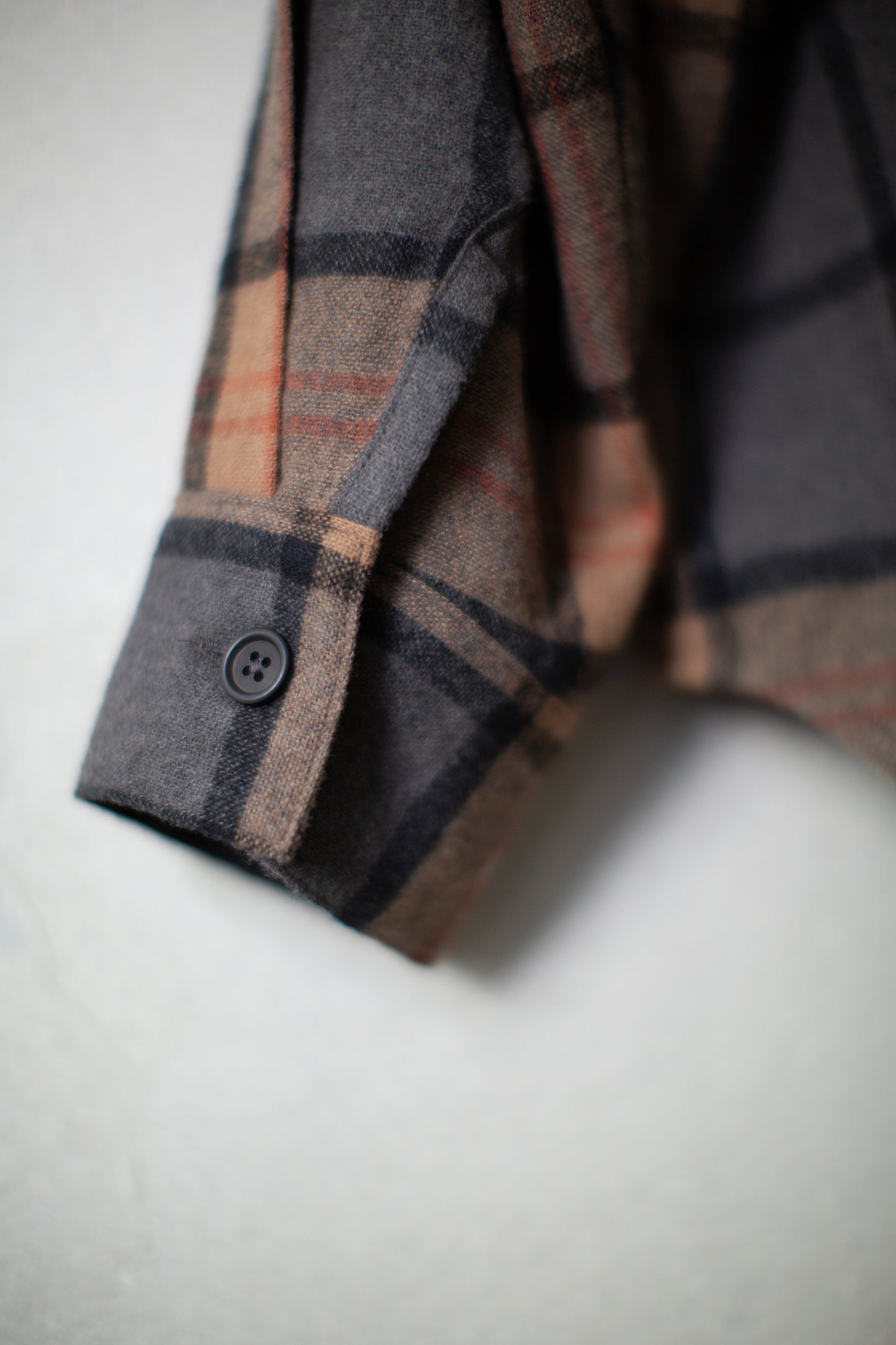 Big Shirt in Brushed Wool/Cashmere Check