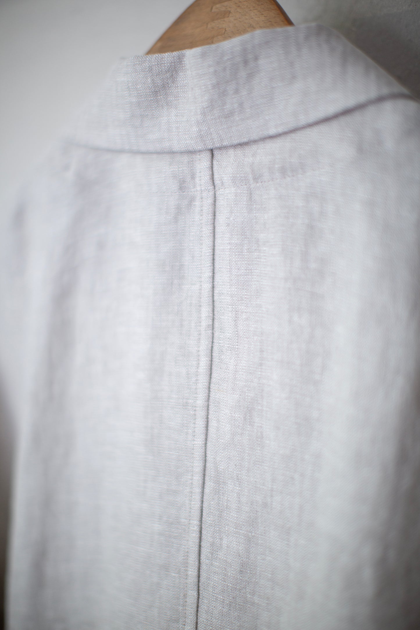 Off white linen crepe weave blouson