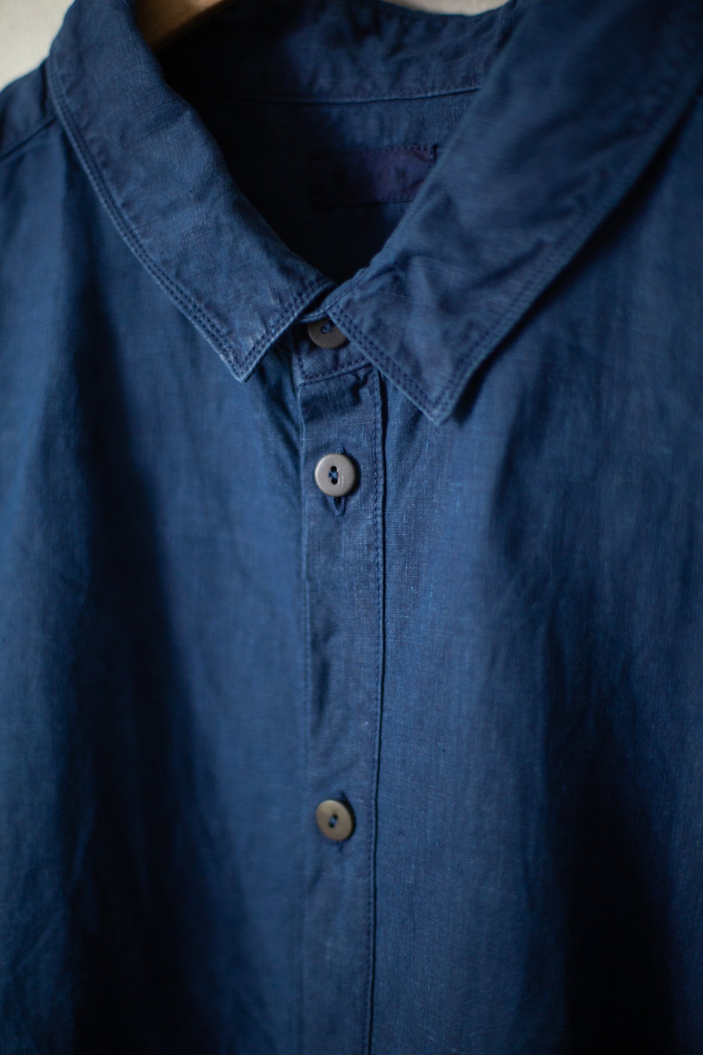 Dark Indigo dyed Hemp Shirt