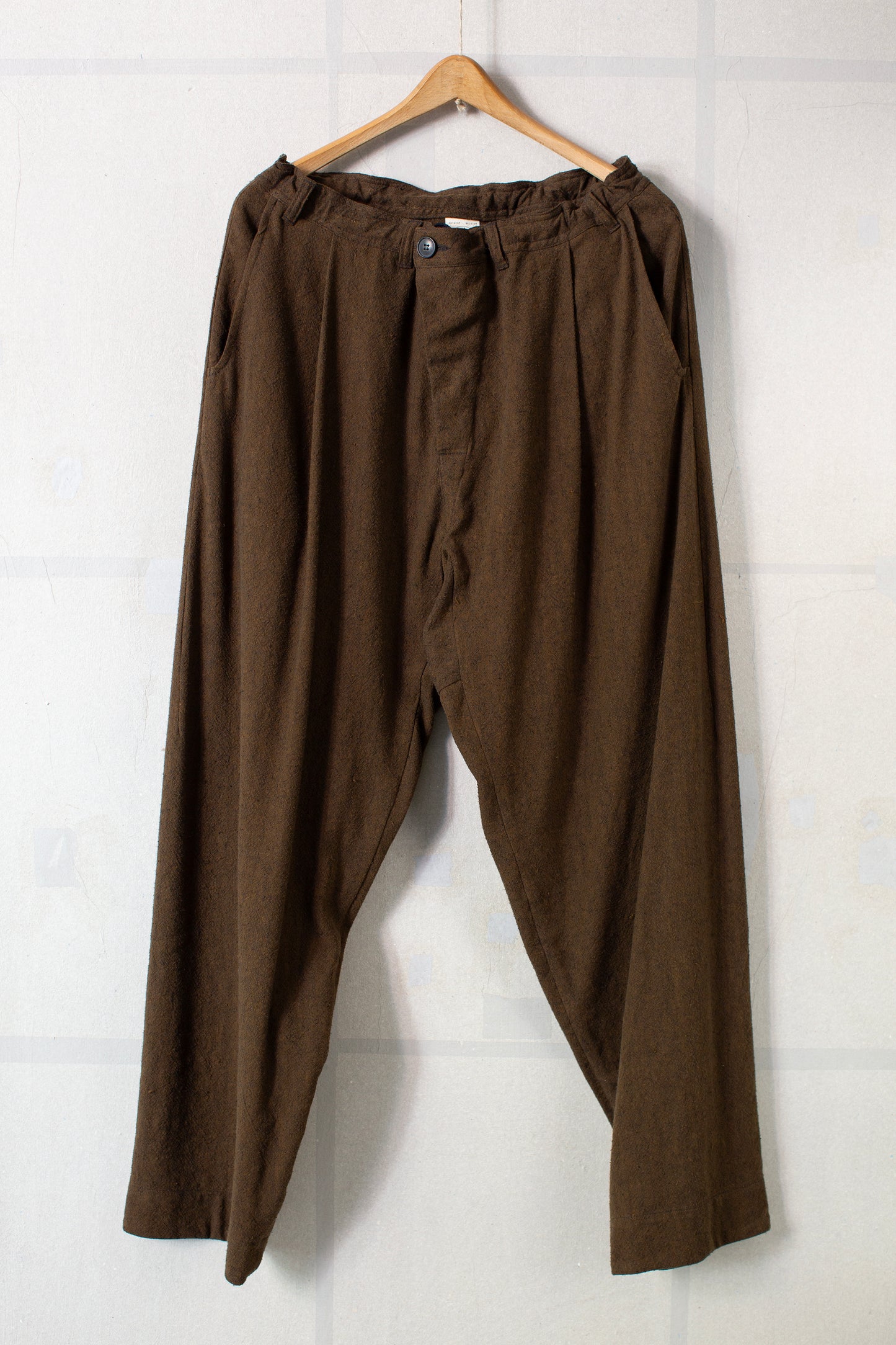 TROUSERS#92 - OCHRE HEMP SILK NAPPY CLOTH