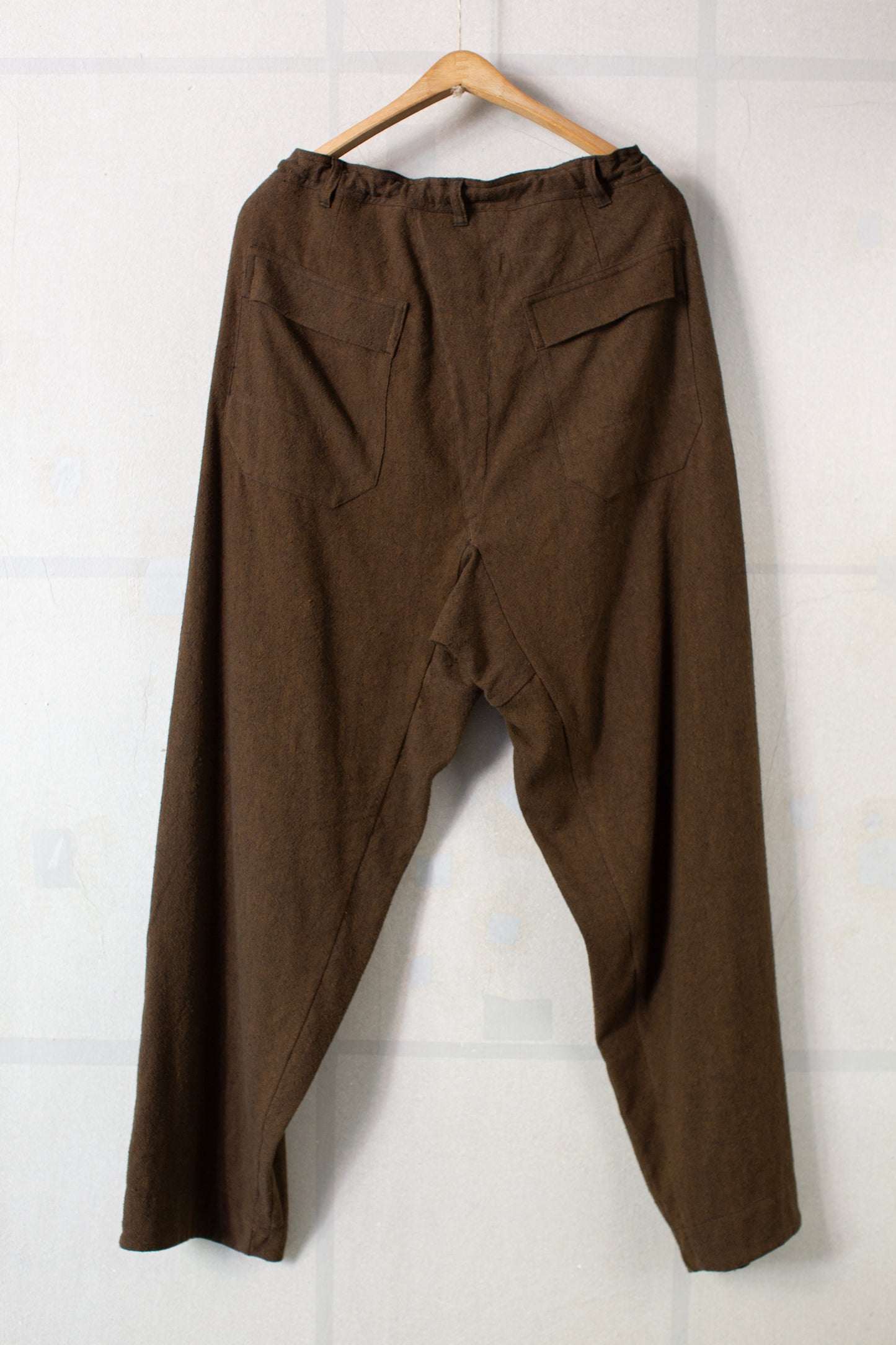 TROUSERS#92 - OCHRE HEMP SILK NAPPY CLOTH