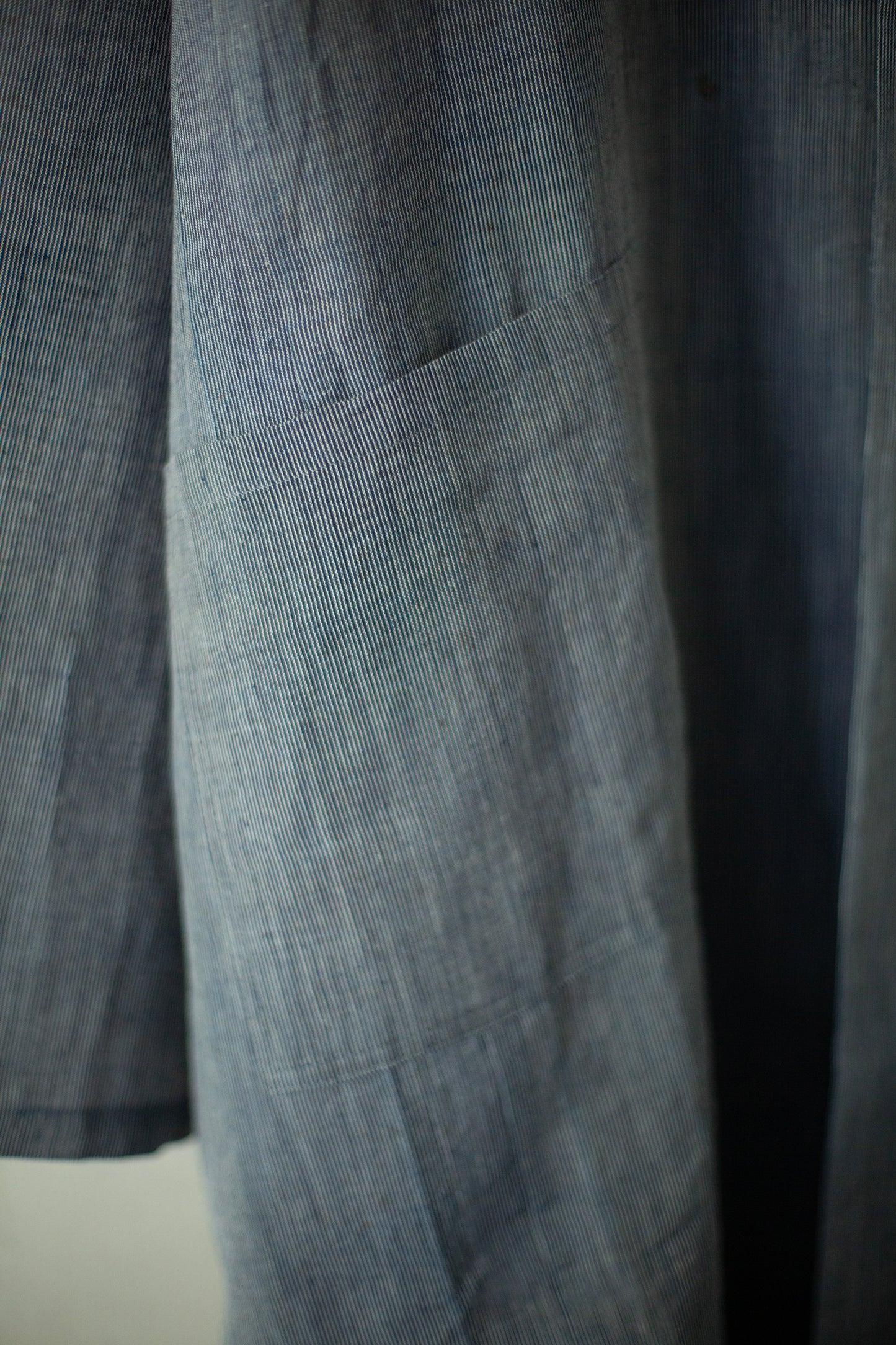 Shirt coat from antique handwoven kimono fabric