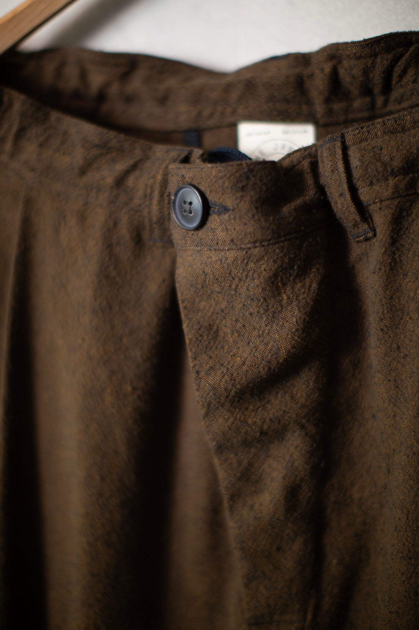 TROUSERS#92 - OCHRE HEMP SILK NAPPY CLOTH