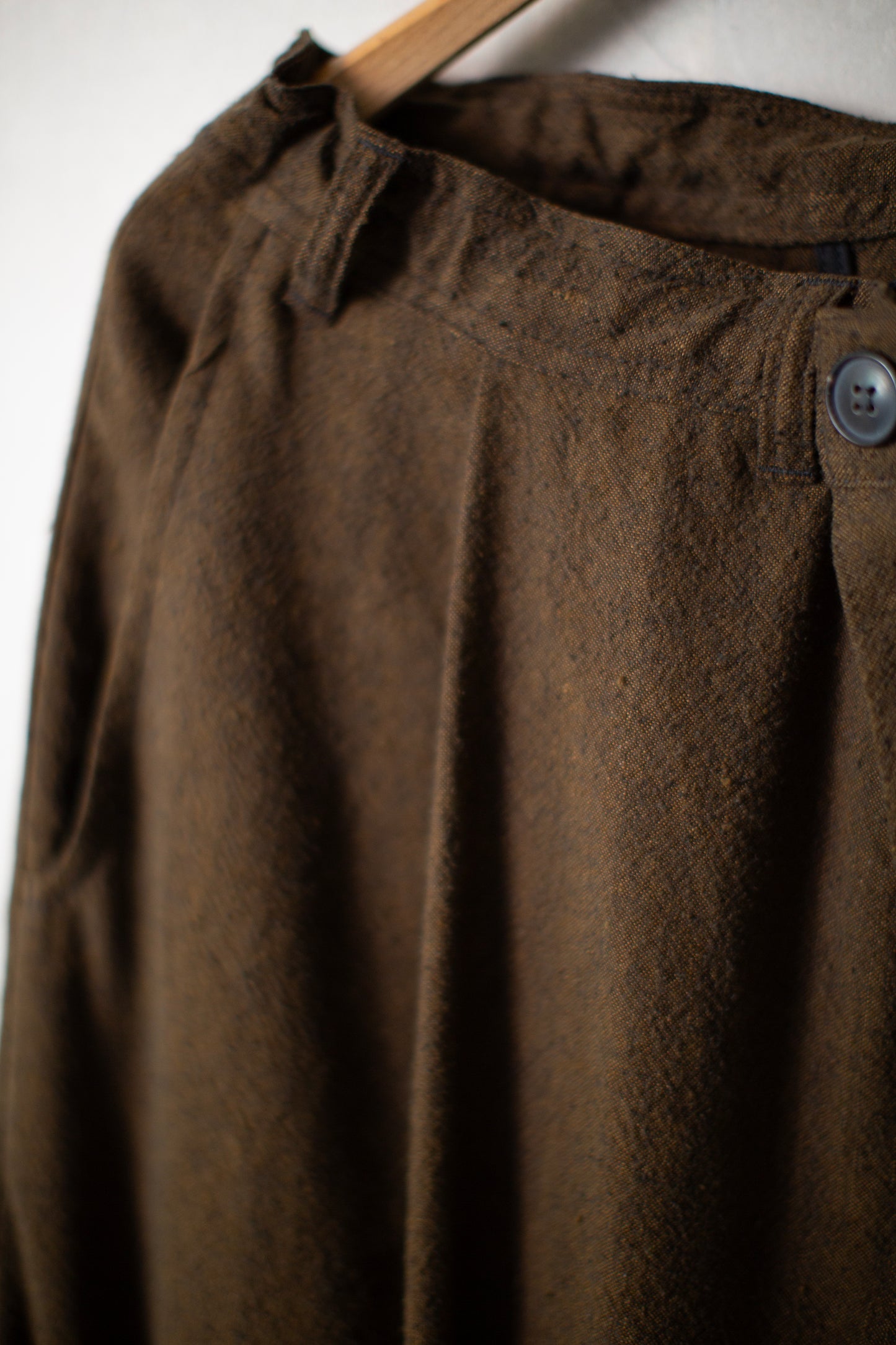 TROUSERS#92 - OCHRE HEMP SILK NAPPY CLOTH