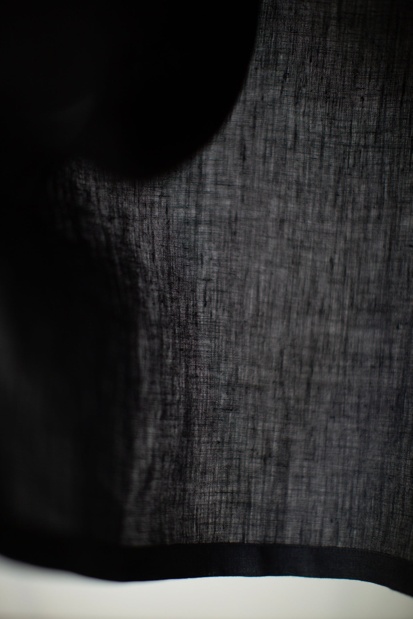 Black unevenly dyed linen shirt