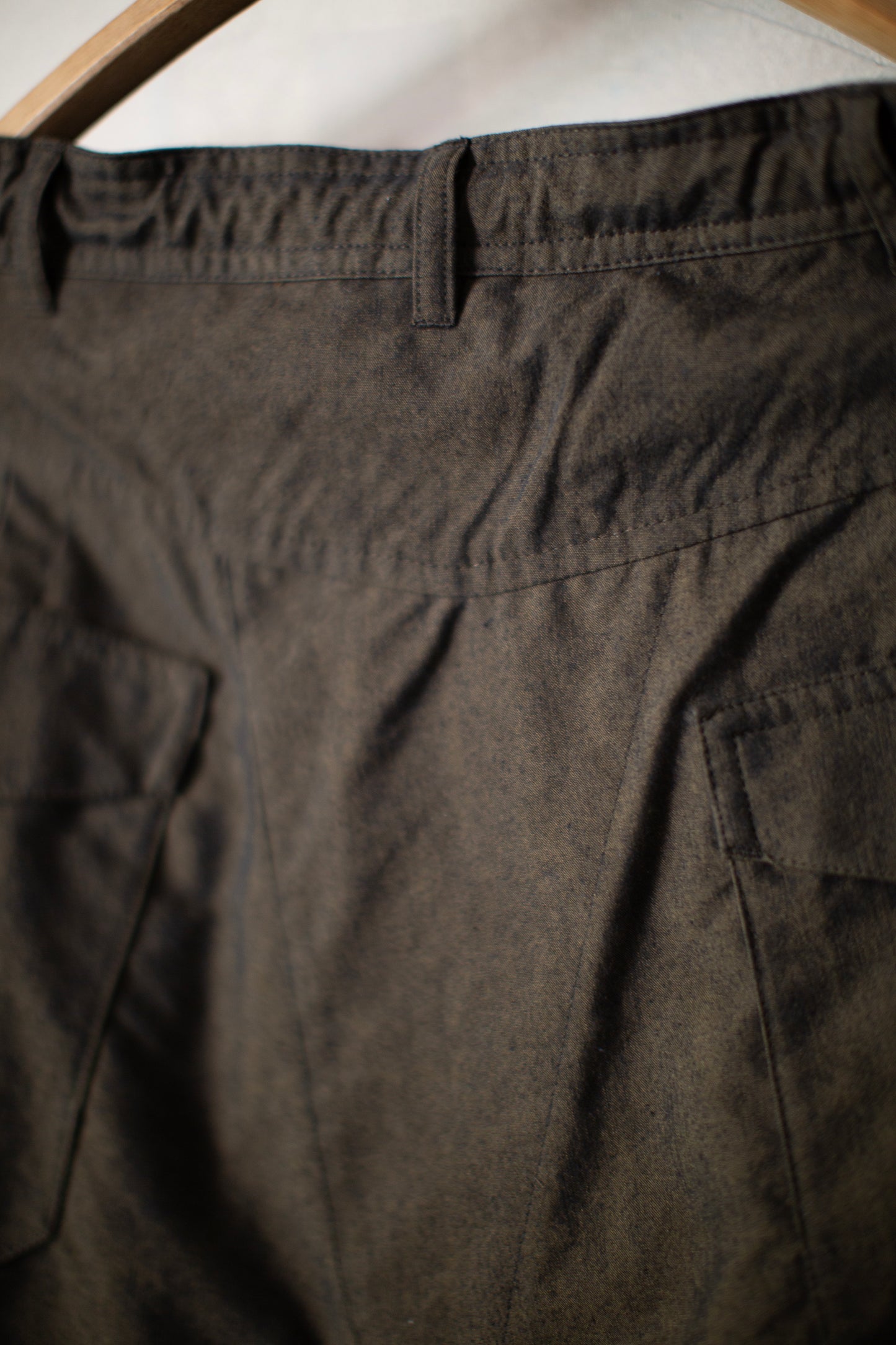 TROUSERS#93 - FOREST COTTON SILK FINE CANVAS