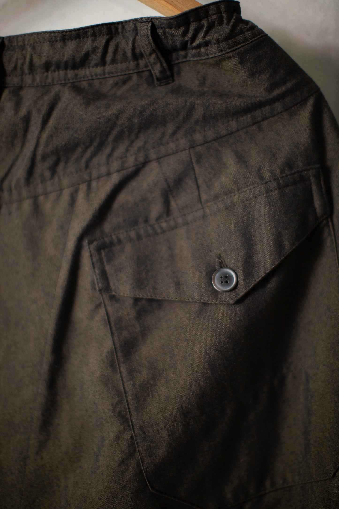 TROUSERS#93 - FOREST COTTON SILK FINE CANVAS