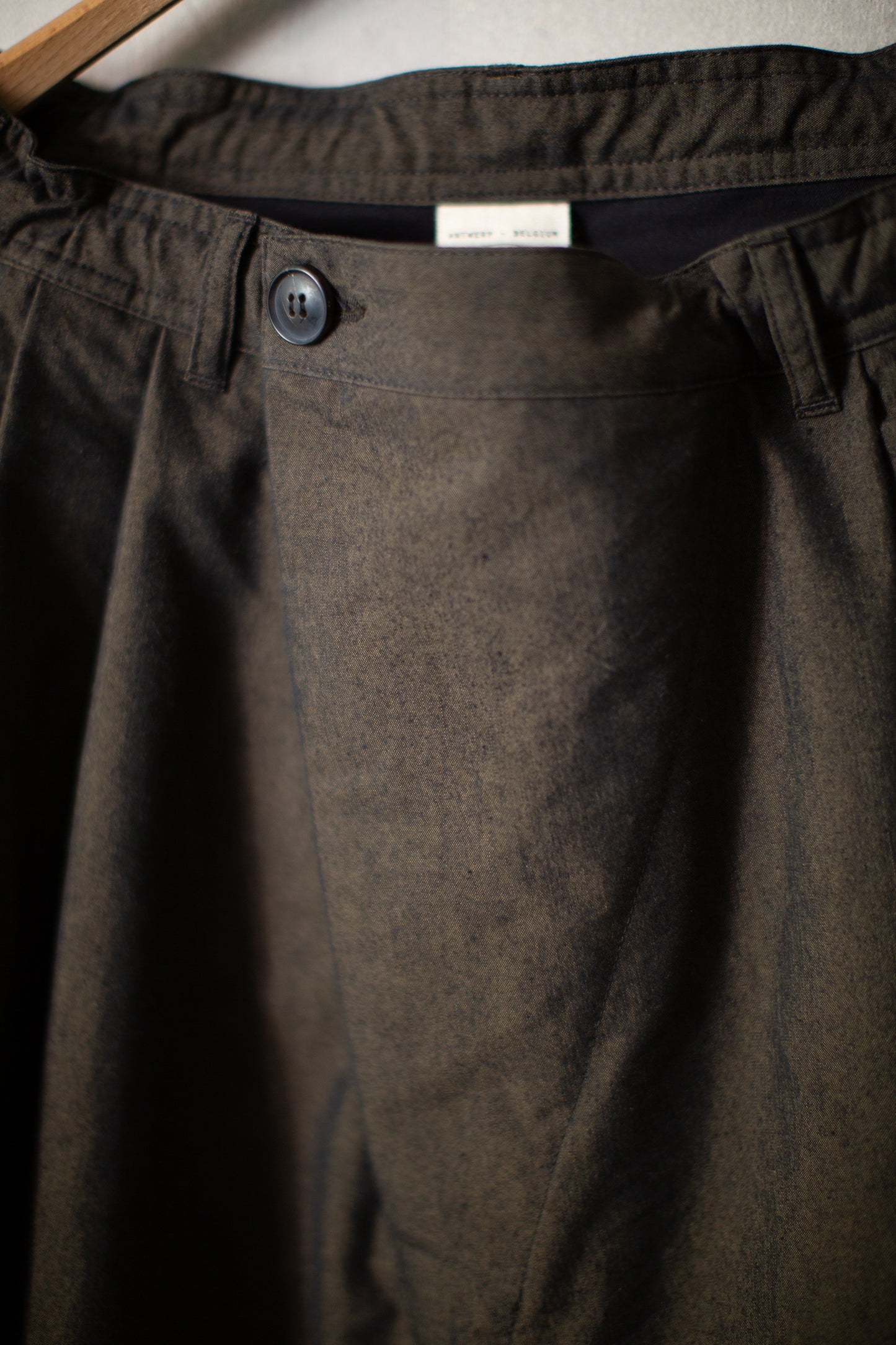 TROUSERS#93 - FOREST COTTON SILK FINE CANVAS