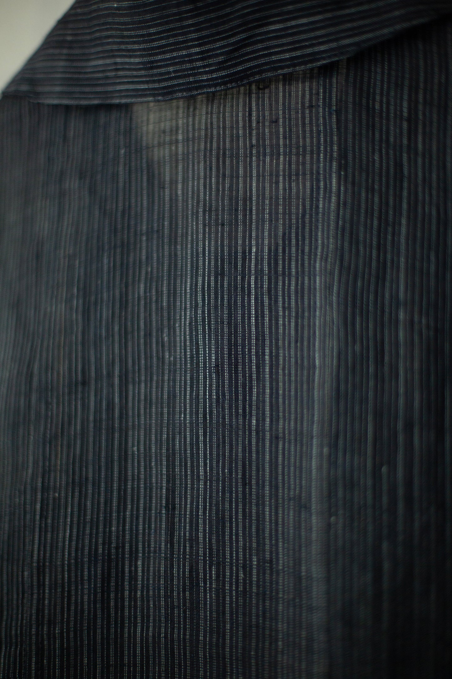 Shirt coat from antique handwoven kimono fabric