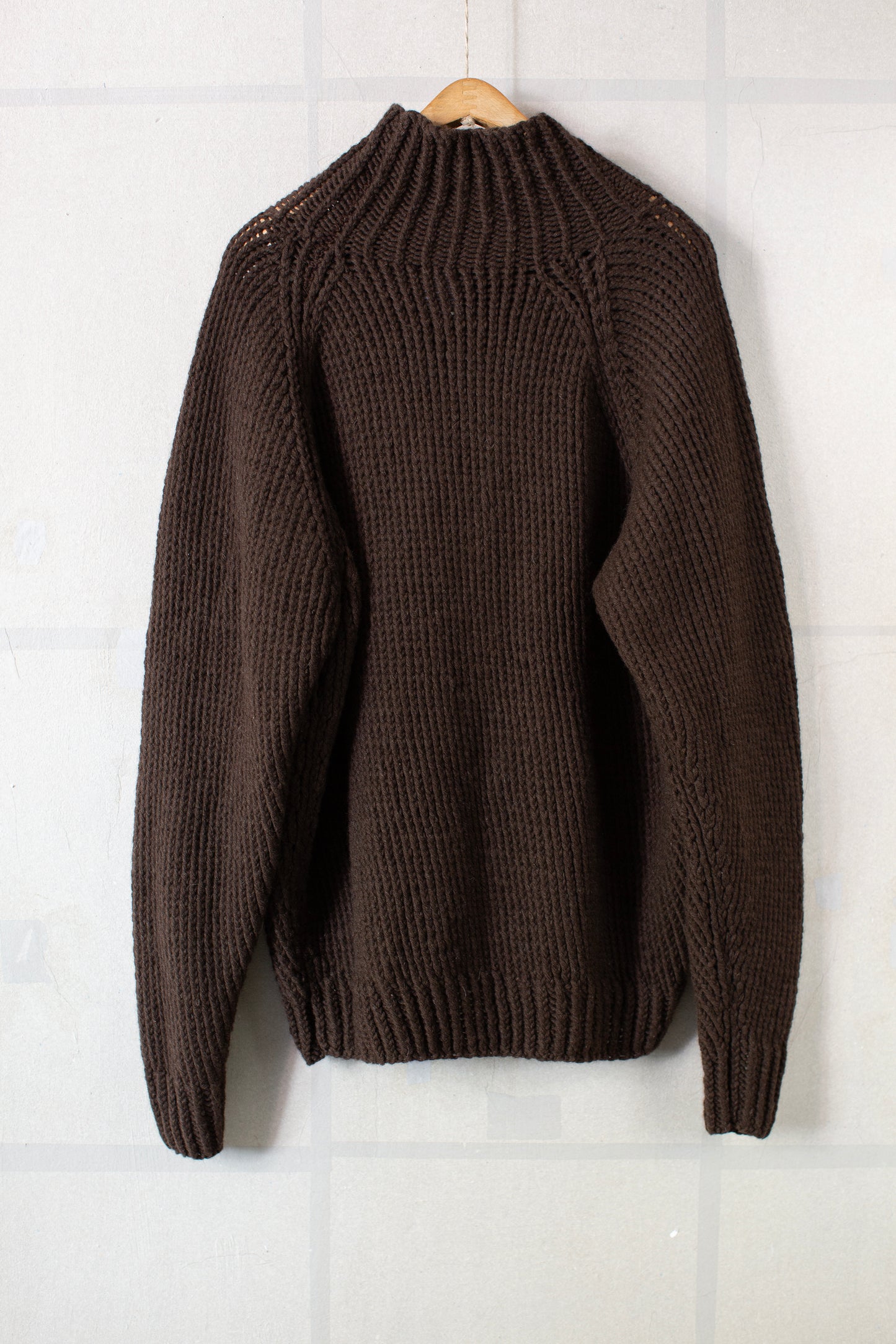 KNIT#68 - DARK BROWN YAK WOOL