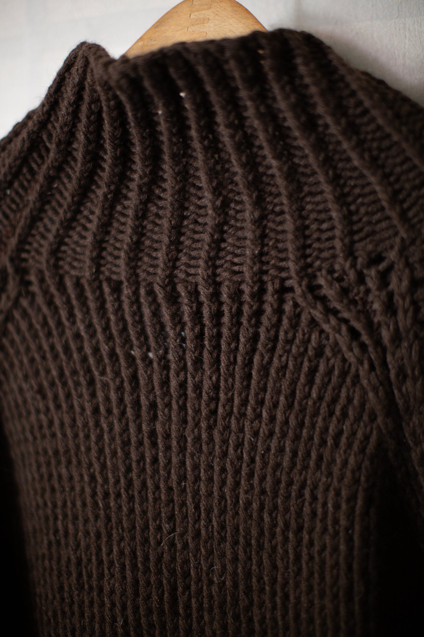 KNIT#68 - DARK BROWN YAK WOOL