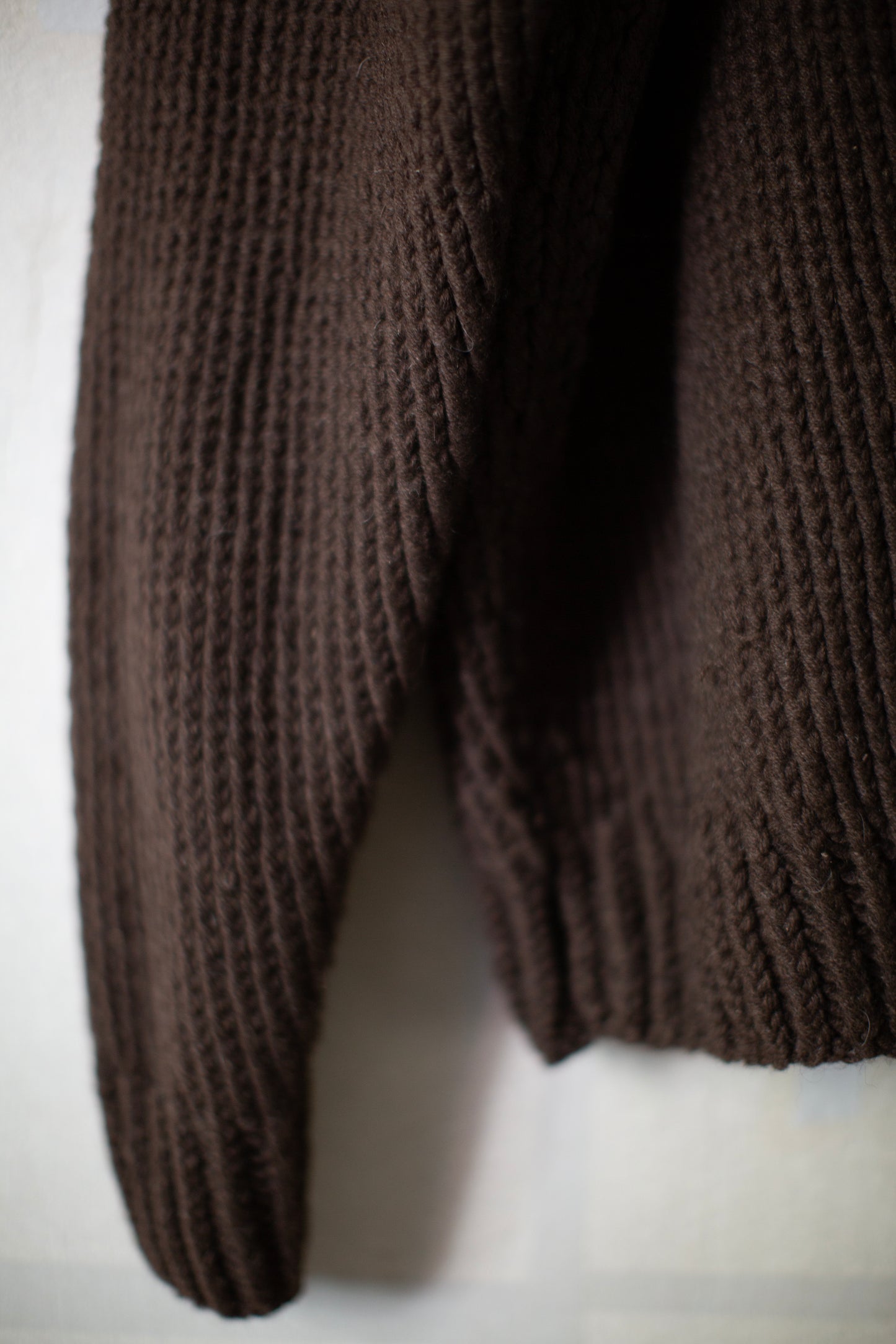 KNIT#68 - DARK BROWN YAK WOOL