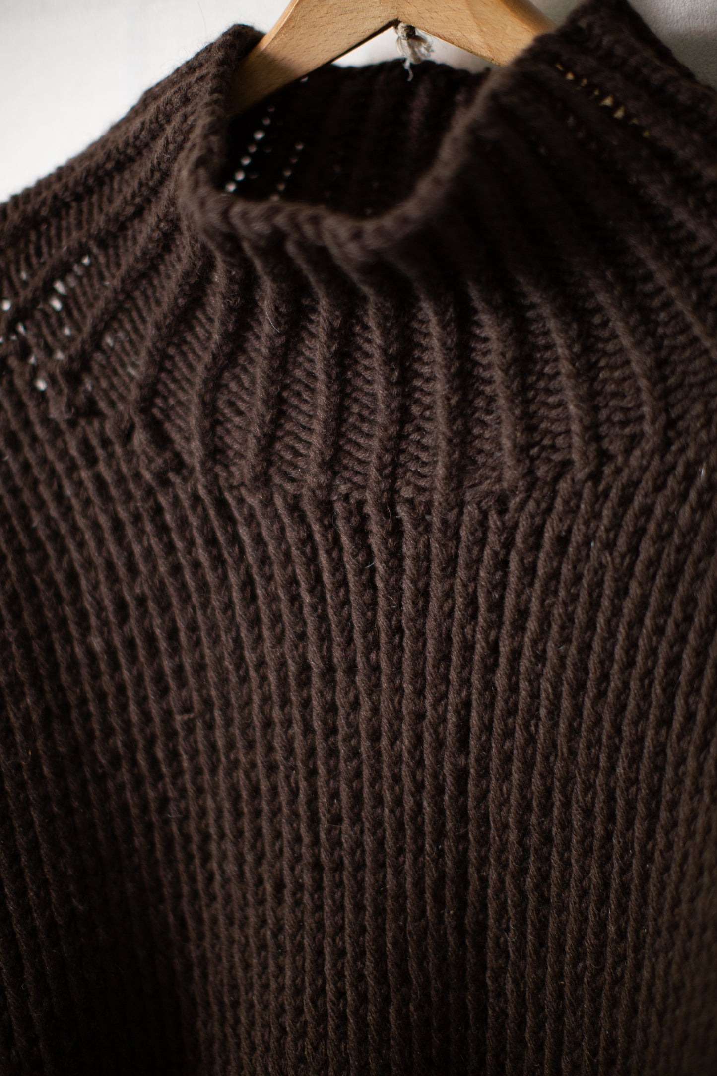 KNIT#68 - DARK BROWN YAK WOOL
