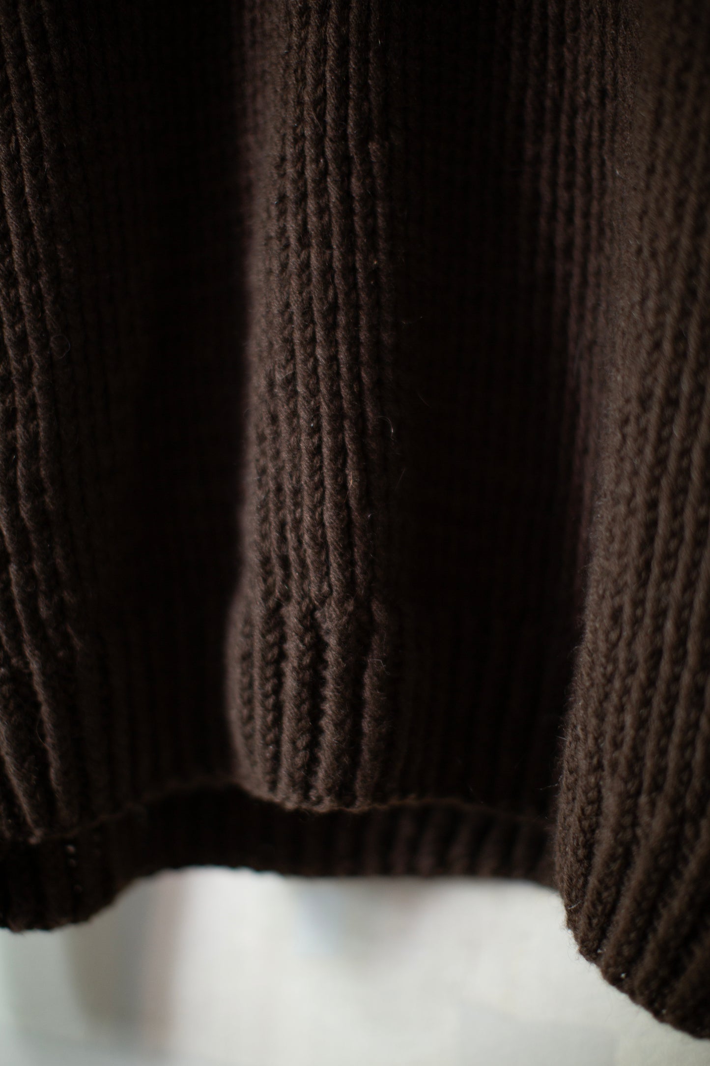 KNIT#68 - DARK BROWN YAK WOOL
