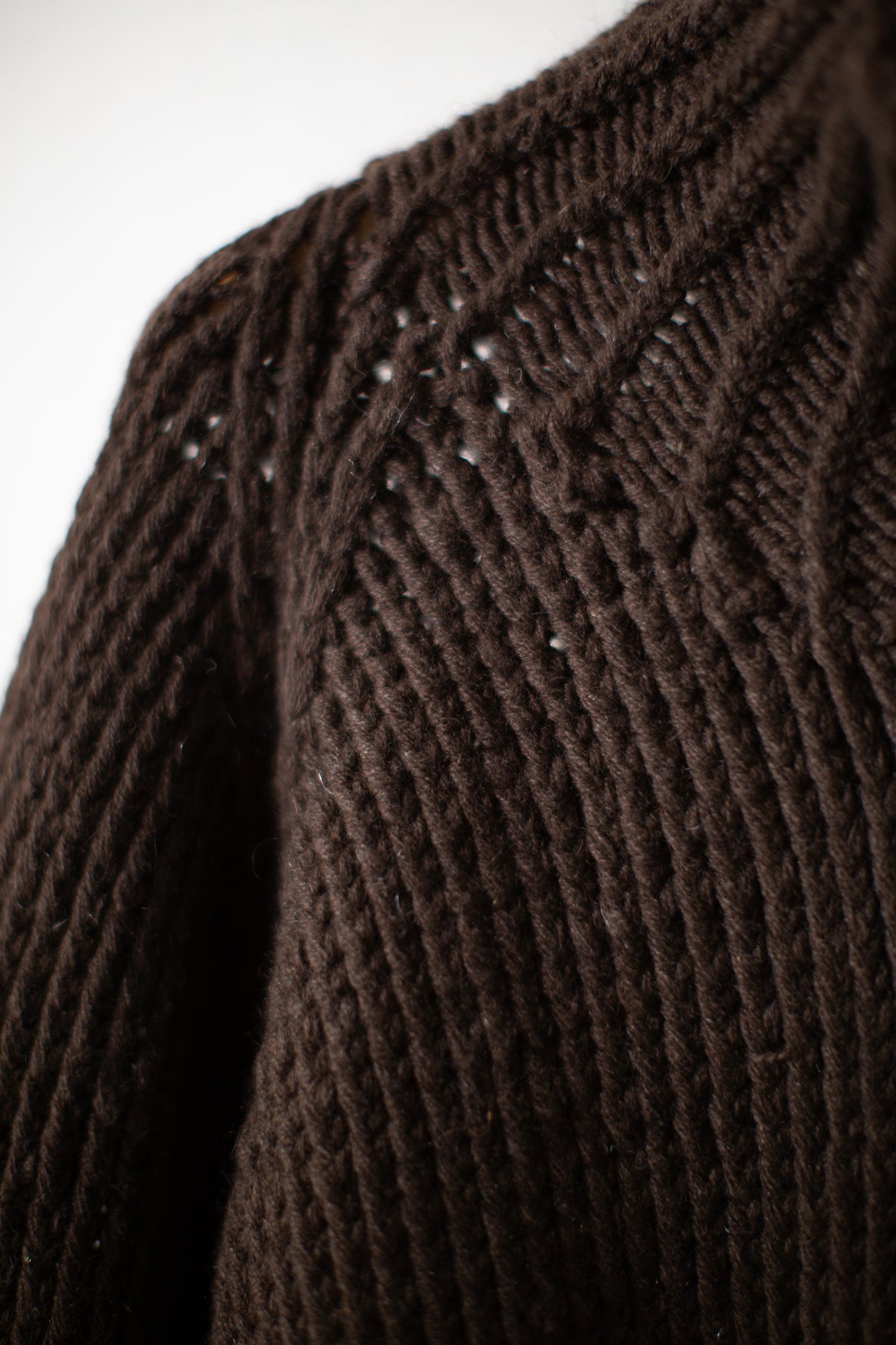 KNIT#68 - DARK BROWN YAK WOOL