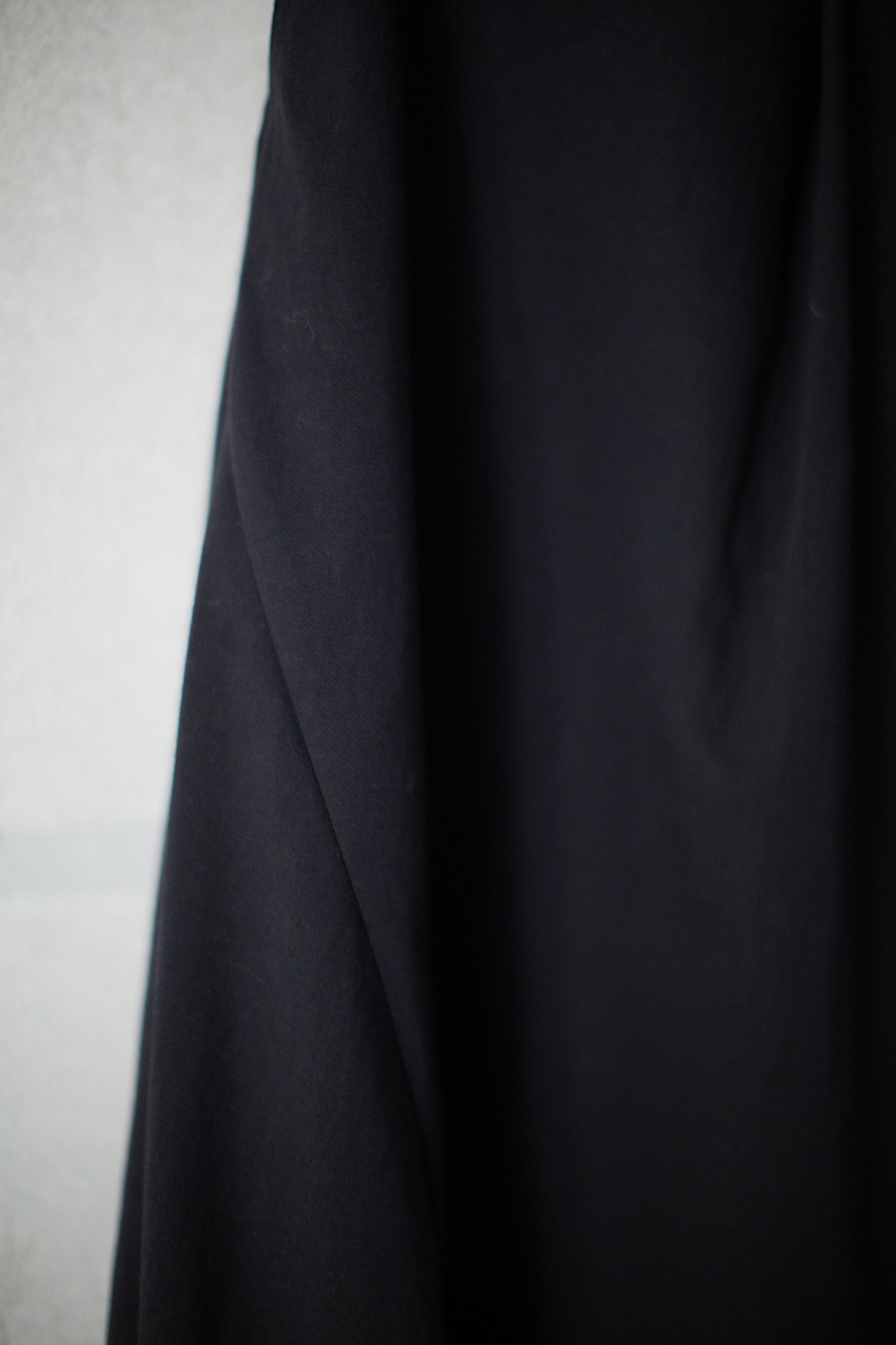 Black wide balloon two layers trousers