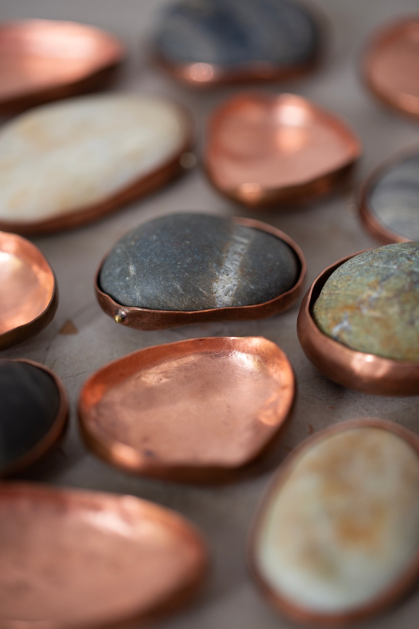 Ishiki stone in a copper vessel