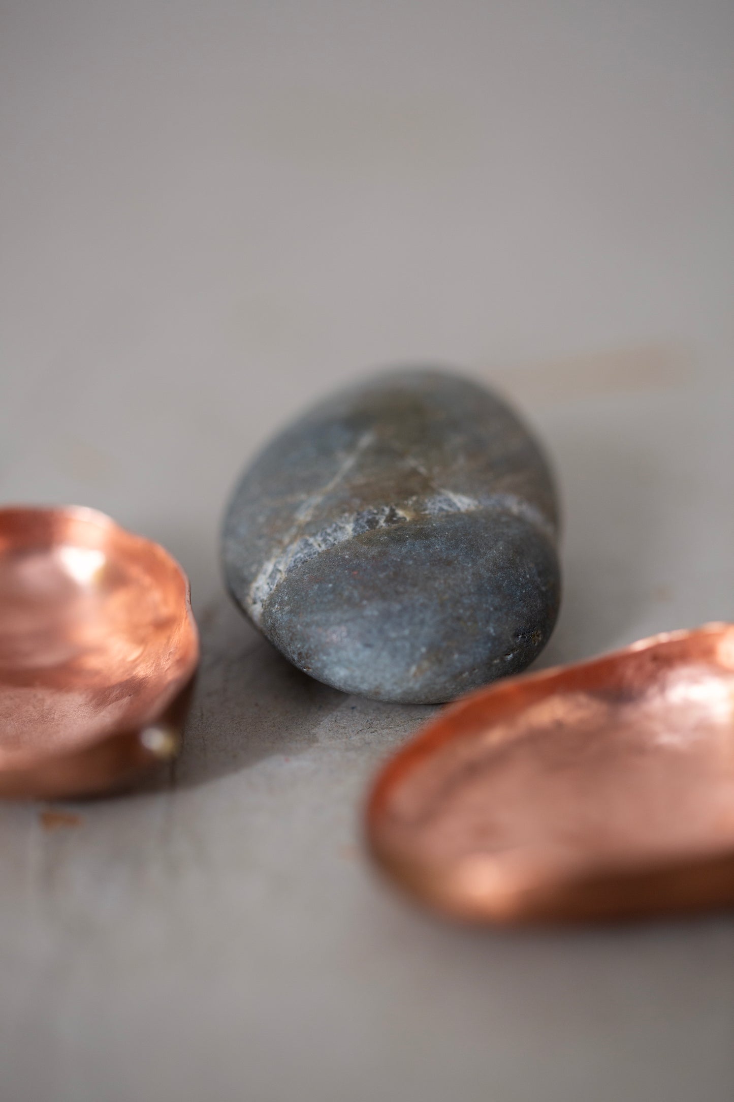 Ishiki stone in a copper vessel