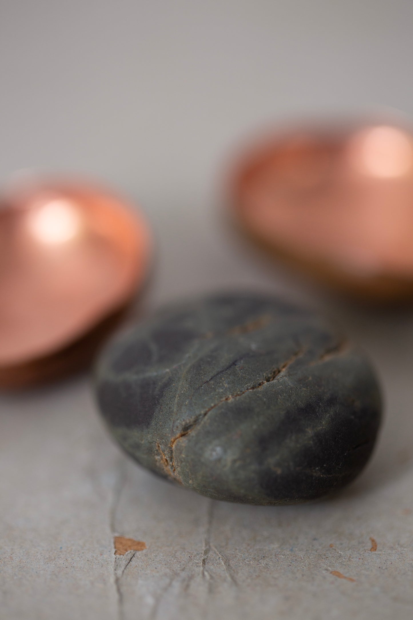 Ishiki stone in a copper vessel