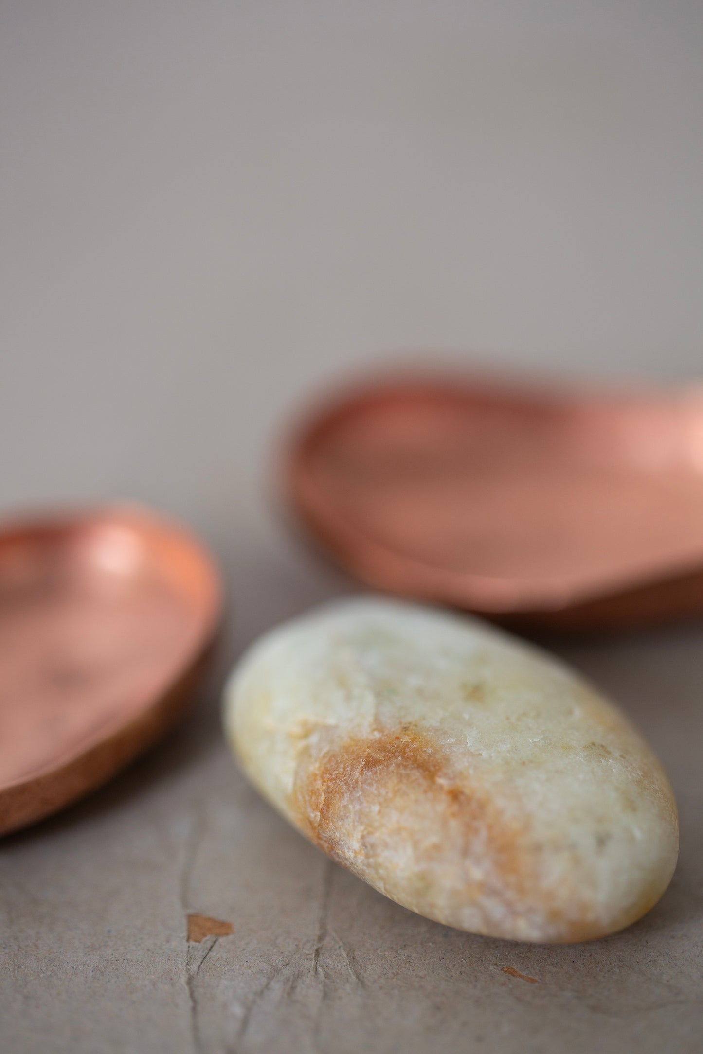Ishiki stone in a copper vessel