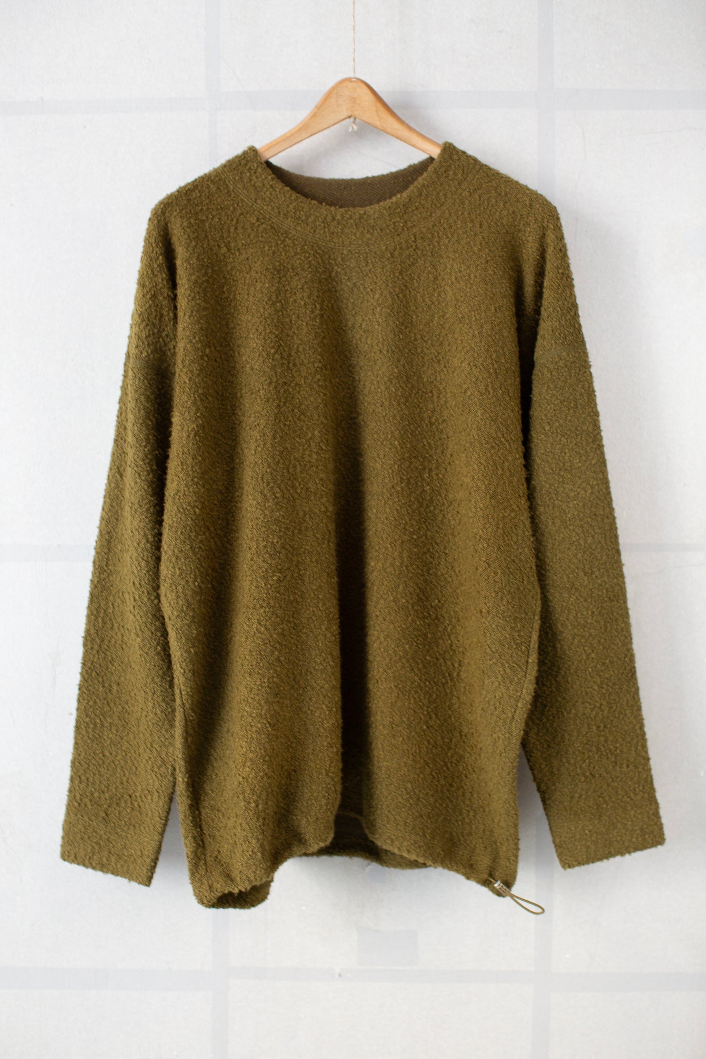 Moss green drawstring pullover
