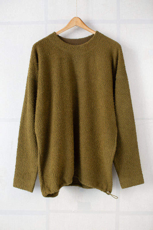 Moss green drawstring pullover