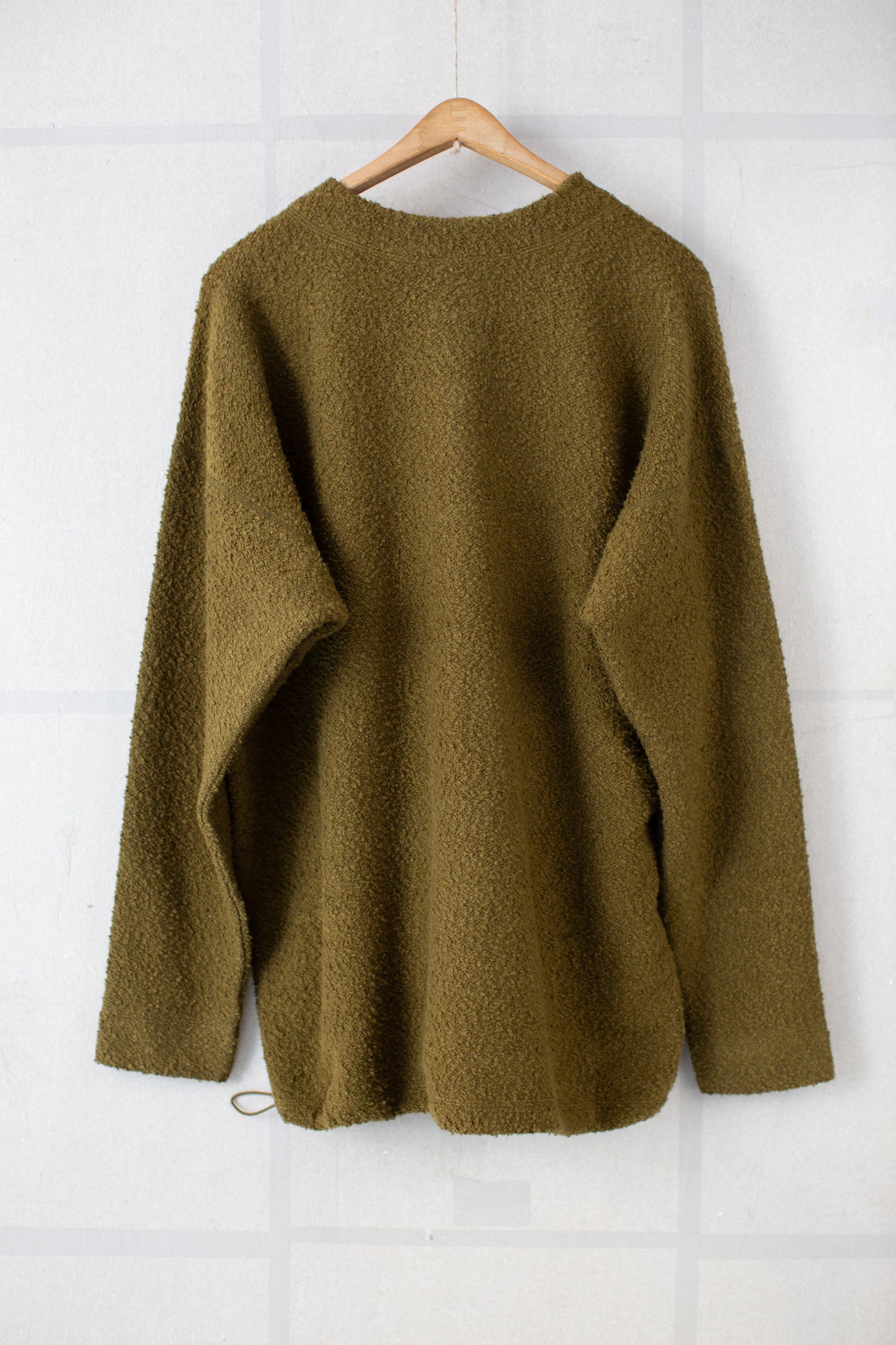 Moss green drawstring pullover