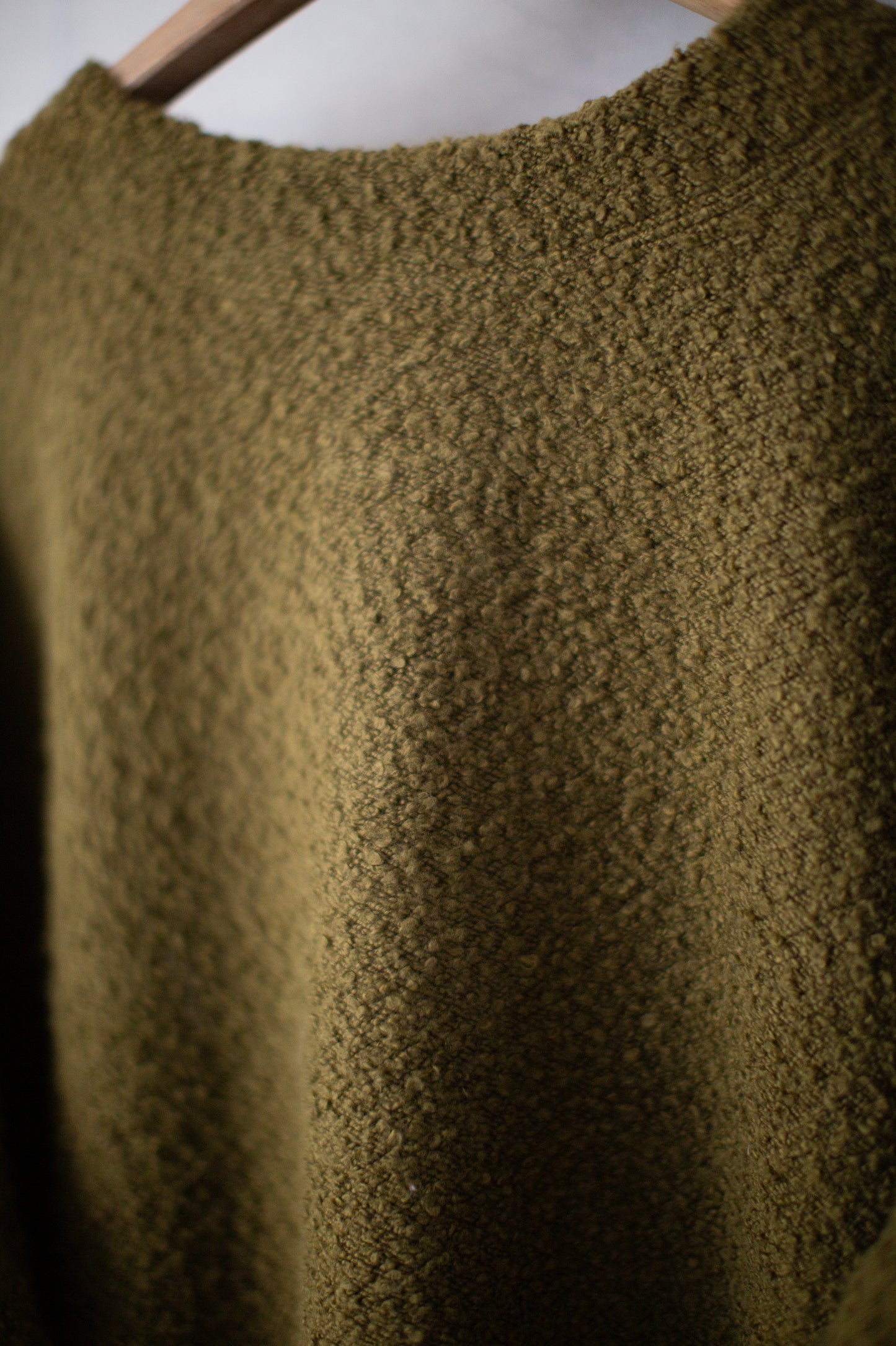 Moss green drawstring pullover