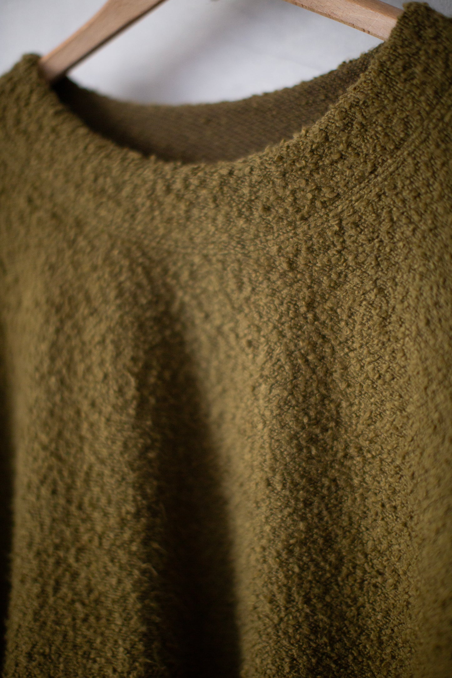 Moss green drawstring pullover