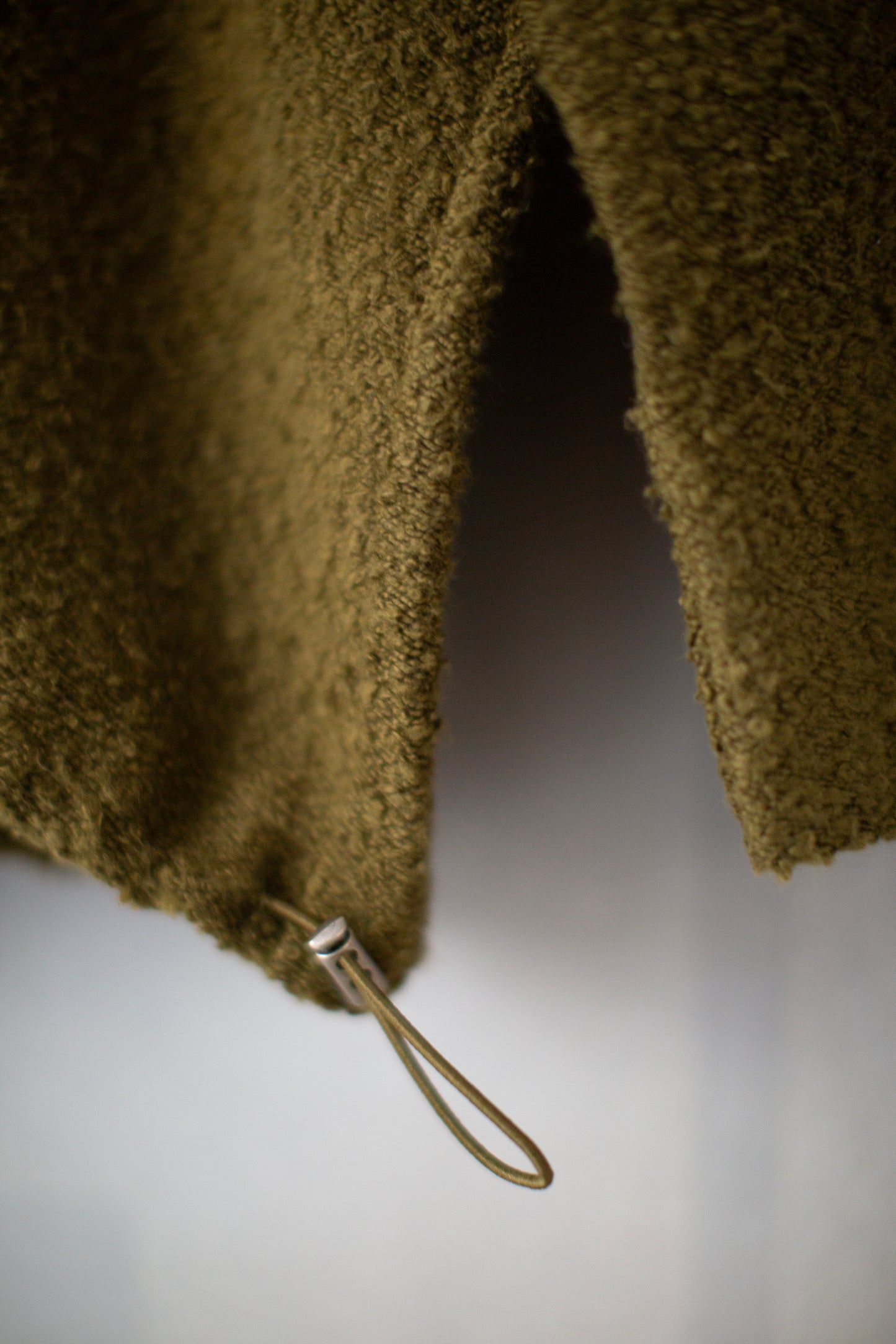 Moss green drawstring pullover