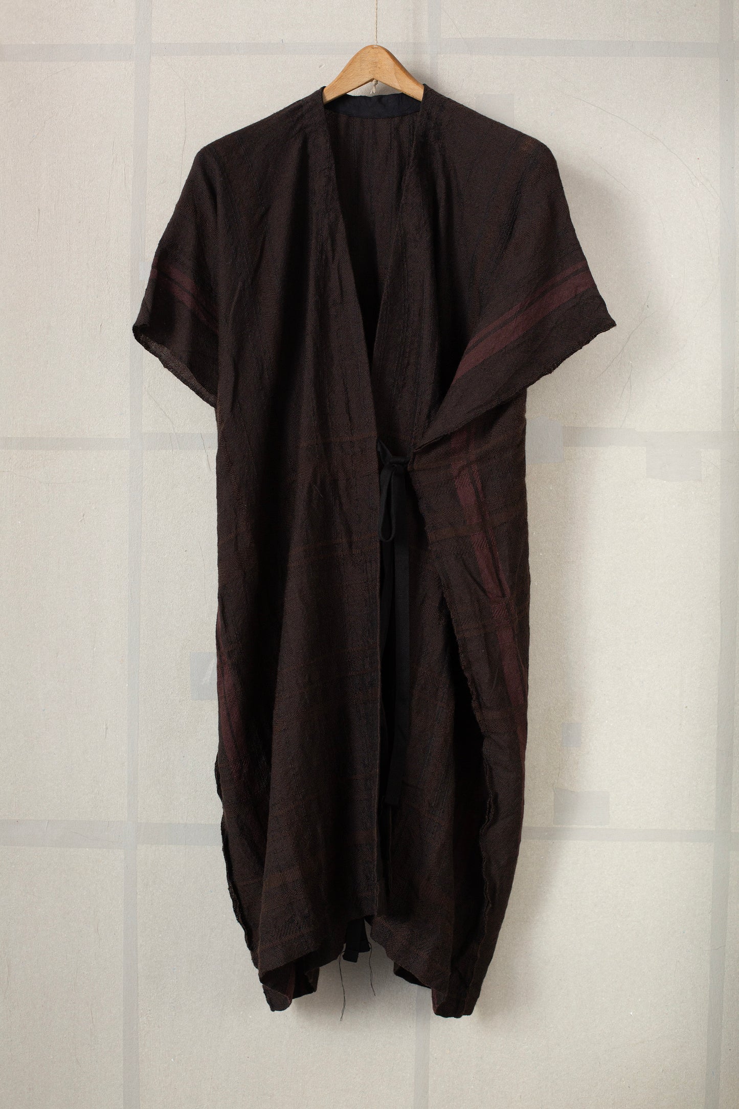 golden dragon IV - An Autumn brown sleeveless kimono