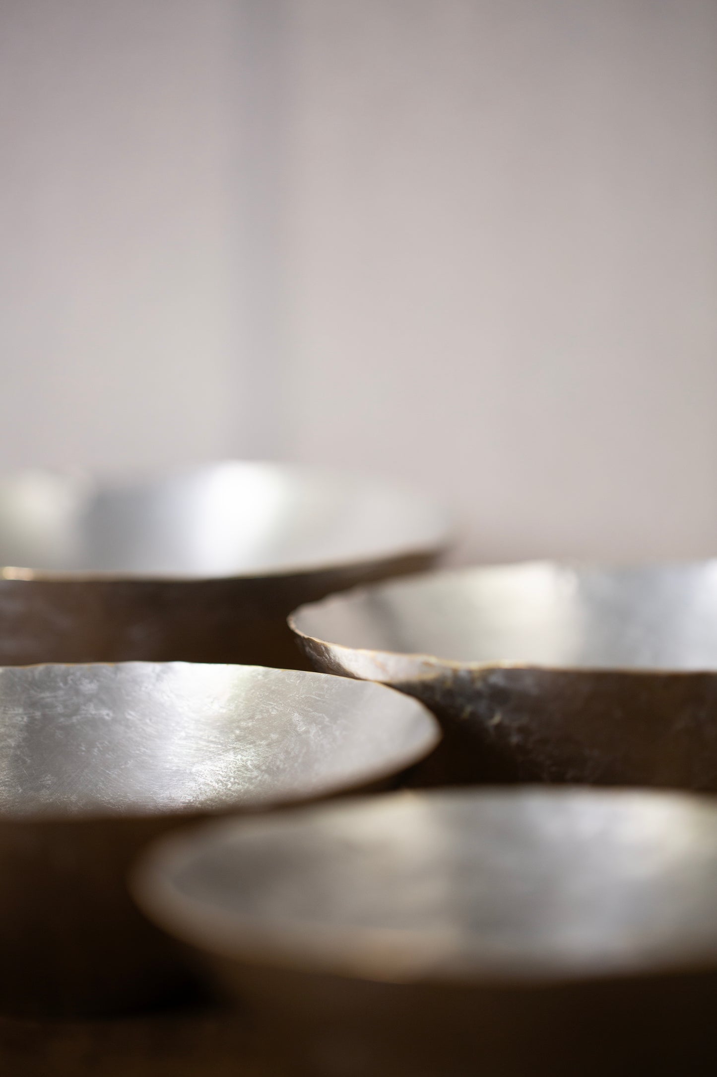 Tin coated bowls by Hiroyo Masuko