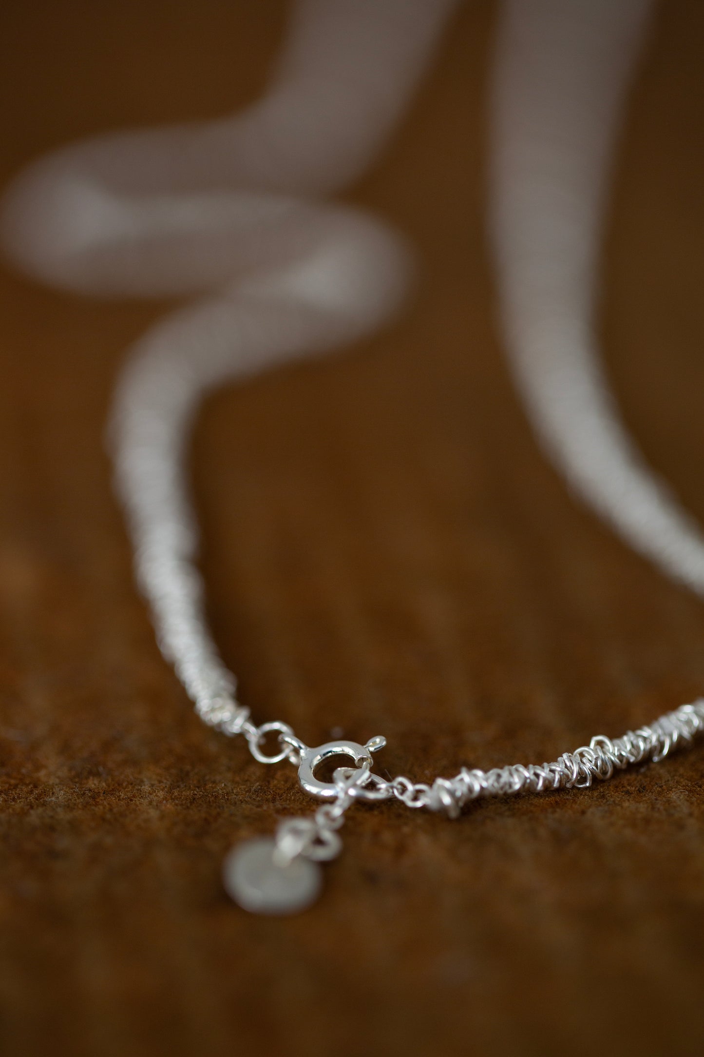 Gathered Necklace in silver