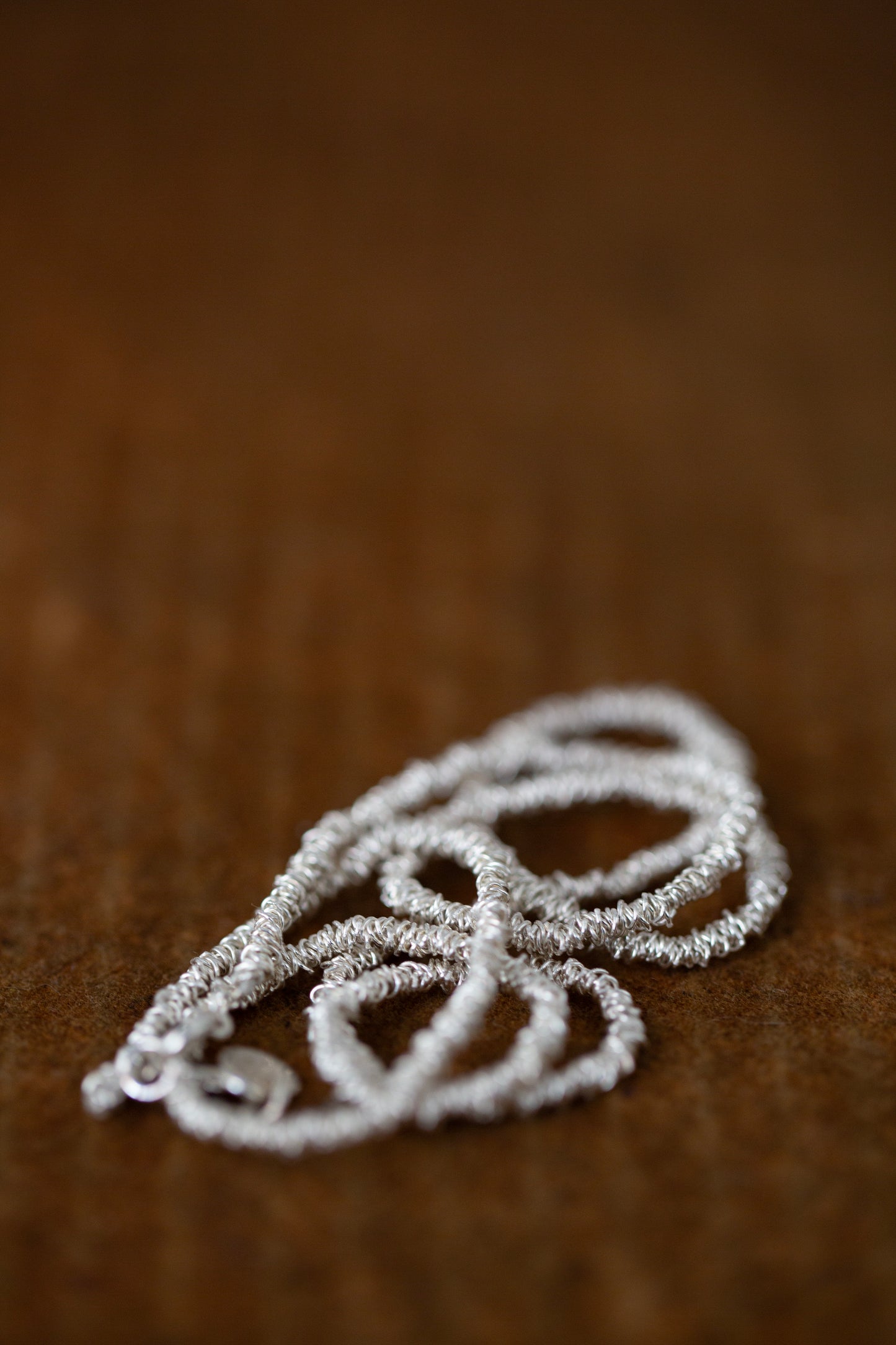 Gathered Necklace in silver