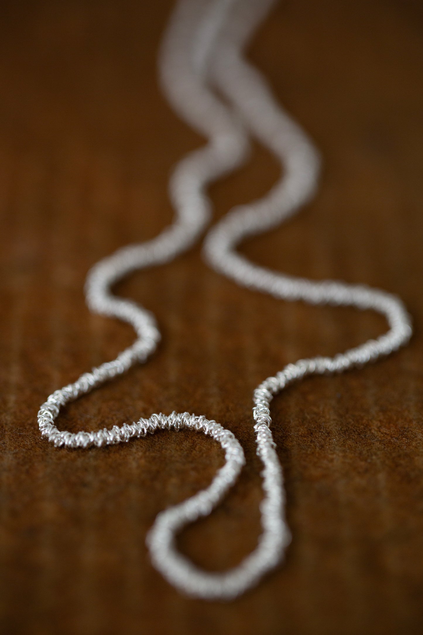 Gathered Necklace in silver