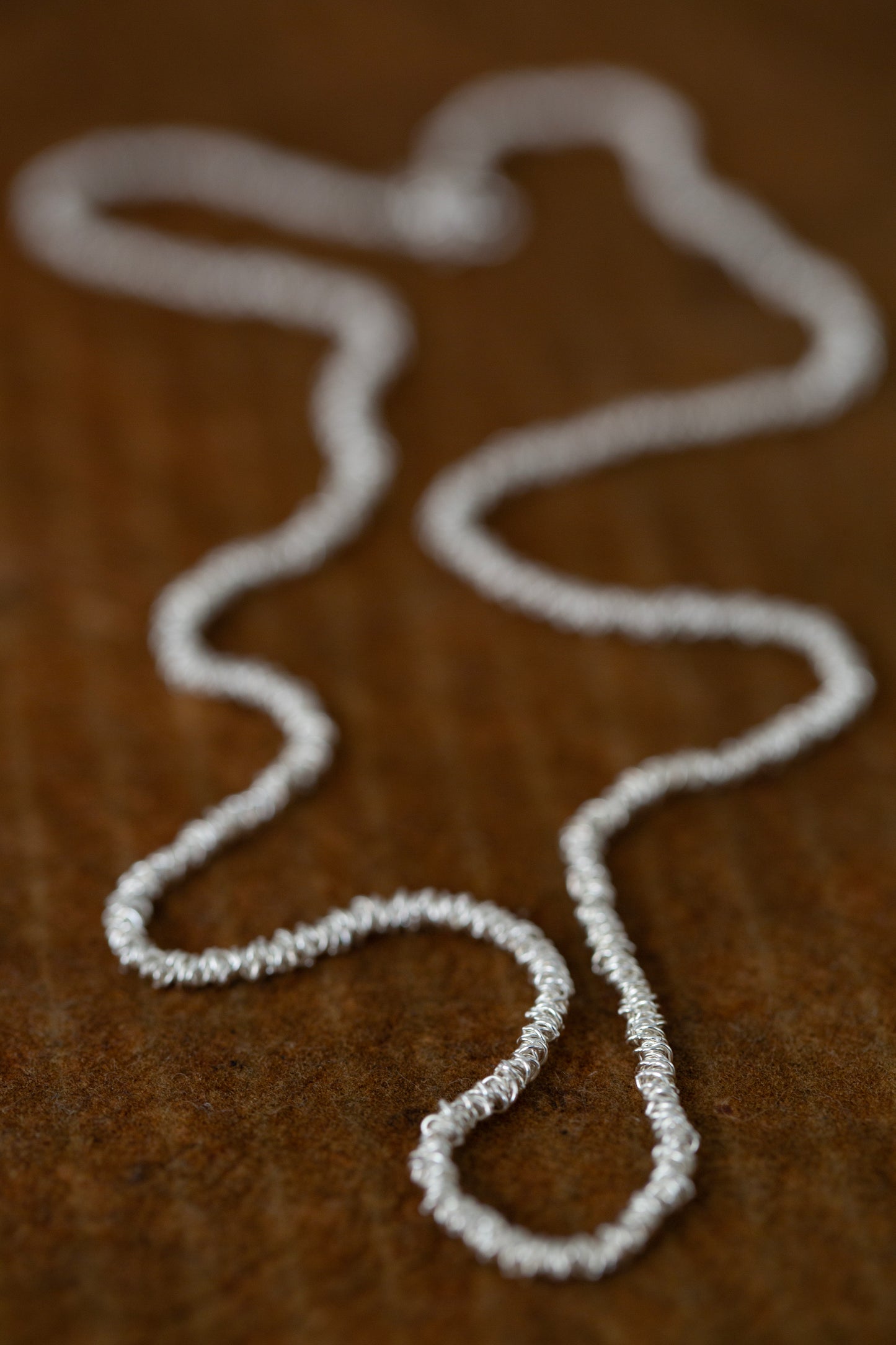 Gathered Necklace in silver