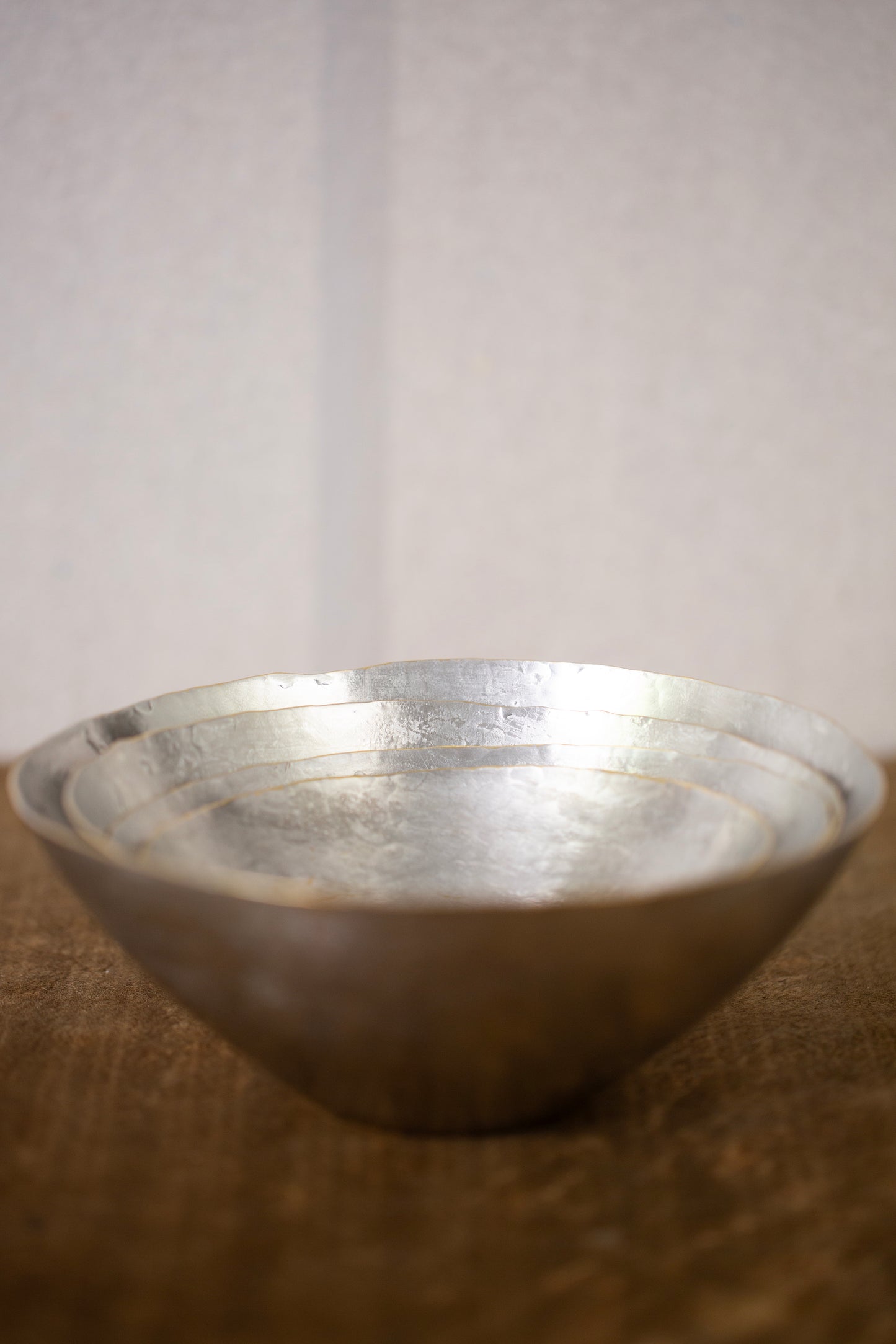 Tin coated bowls by Hiroyo Masuko