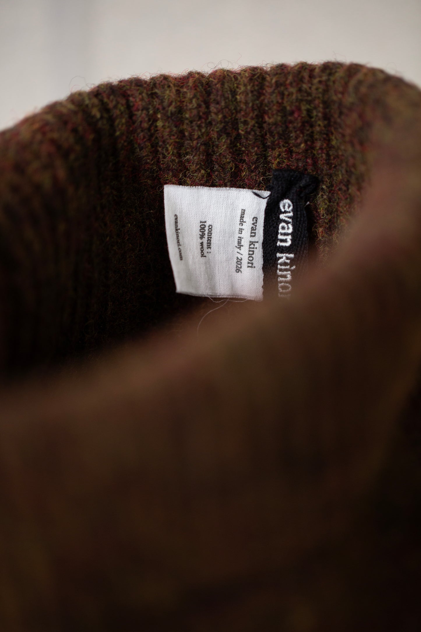 Knit Hat in Dark Olive Top Dyed Wool