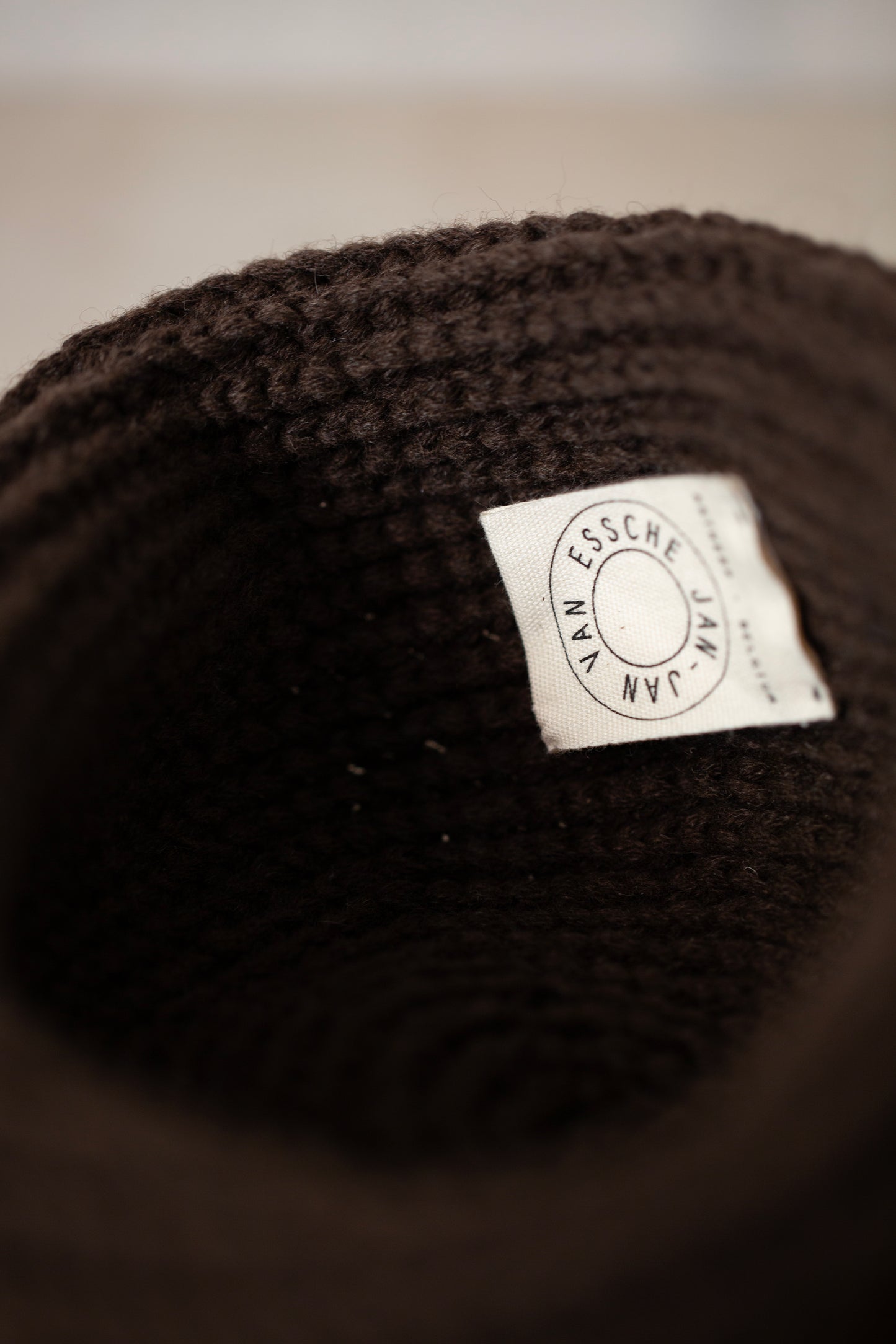 BEANIE#14 - DARK BROWN YAK WOOL