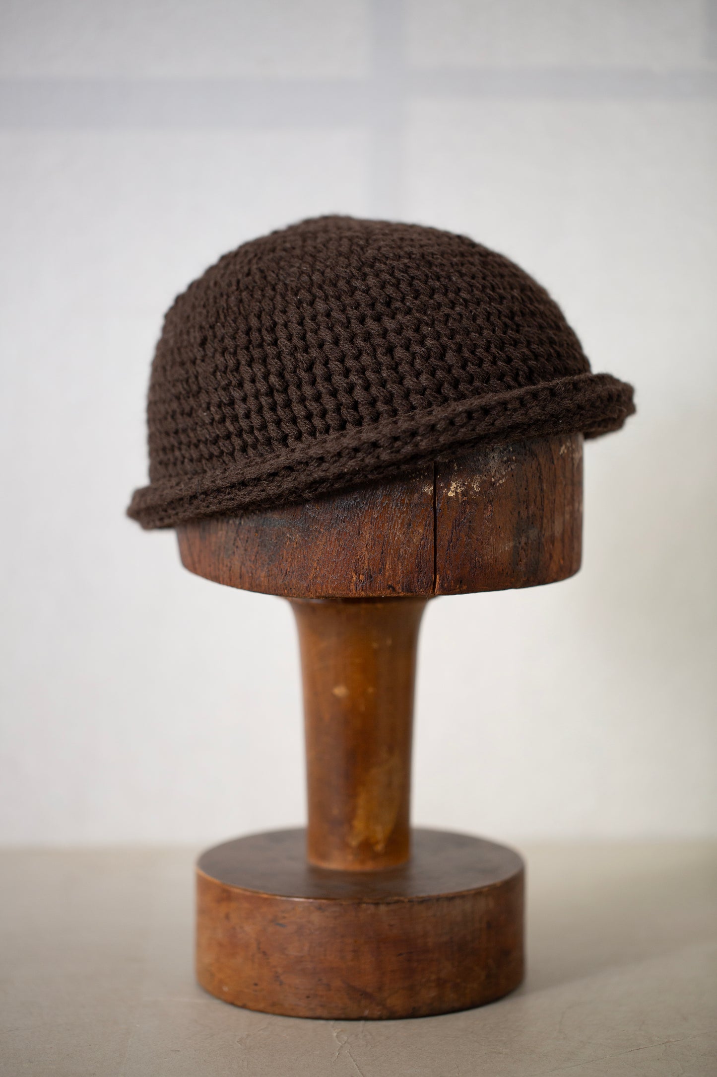 BEANIE#14 - DARK BROWN YAK WOOL