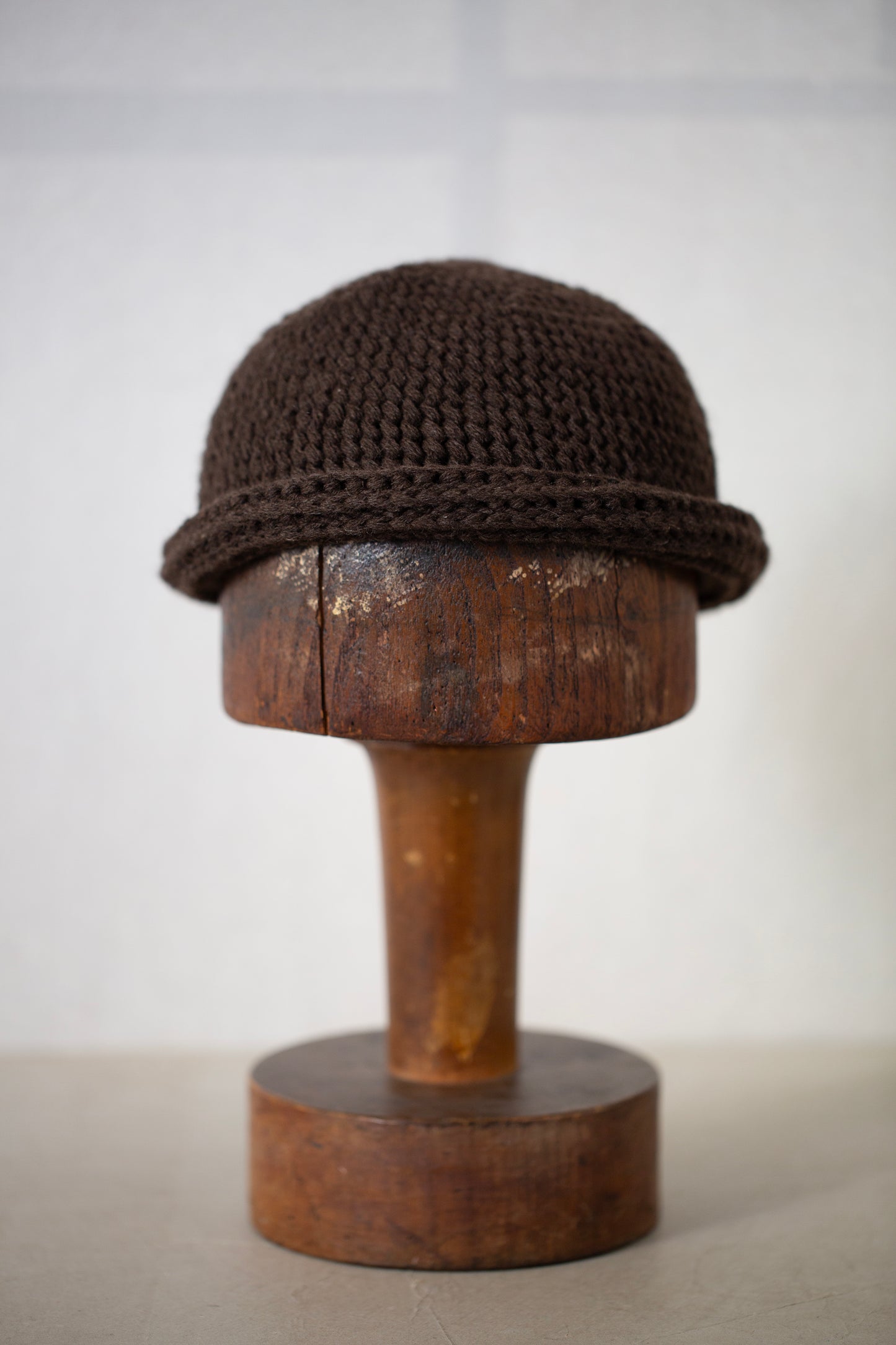 BEANIE#14 - DARK BROWN YAK WOOL