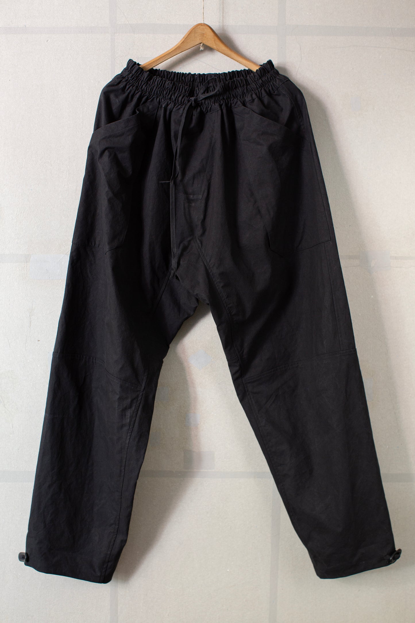 TROUSERS#94 - DEEP BLACK TIME WASHED CANVAS