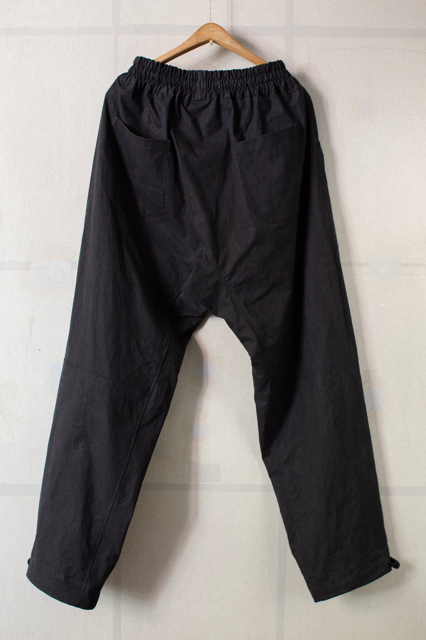 TROUSERS#94 - DEEP BLACK TIME WASHED CANVAS